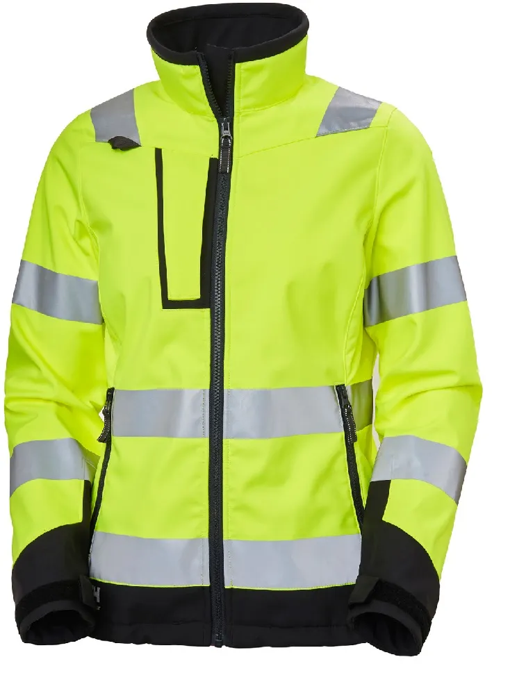 Giacca softshell ad alta visibilità Nero/Verde/Bianco/Giallo Helly Hansen, M unisex, Impermeabile