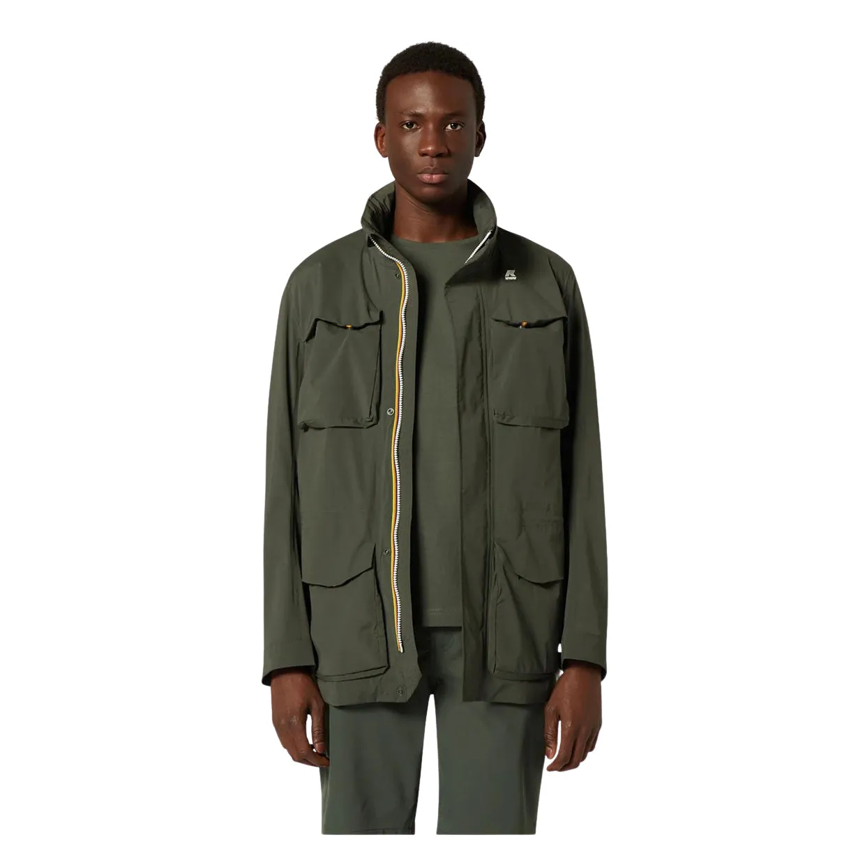 Giubbino K-Way Manphy Stretch Nylon Jersey Verde