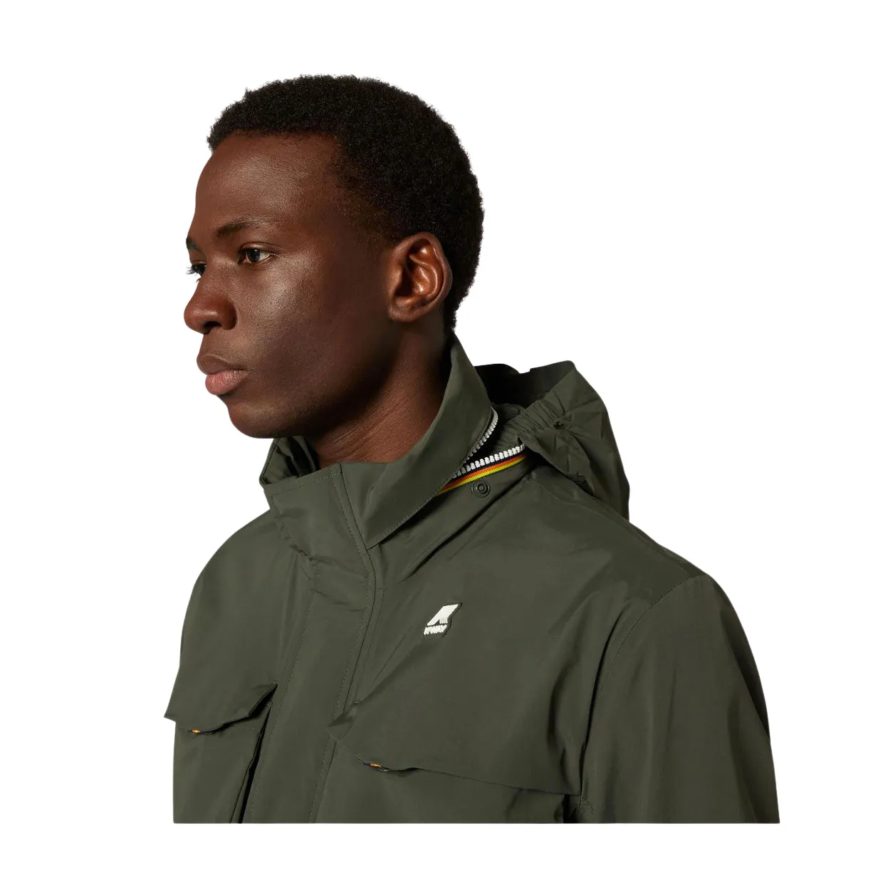 Giubbino K-Way Manphy Stretch Nylon Jersey Verde