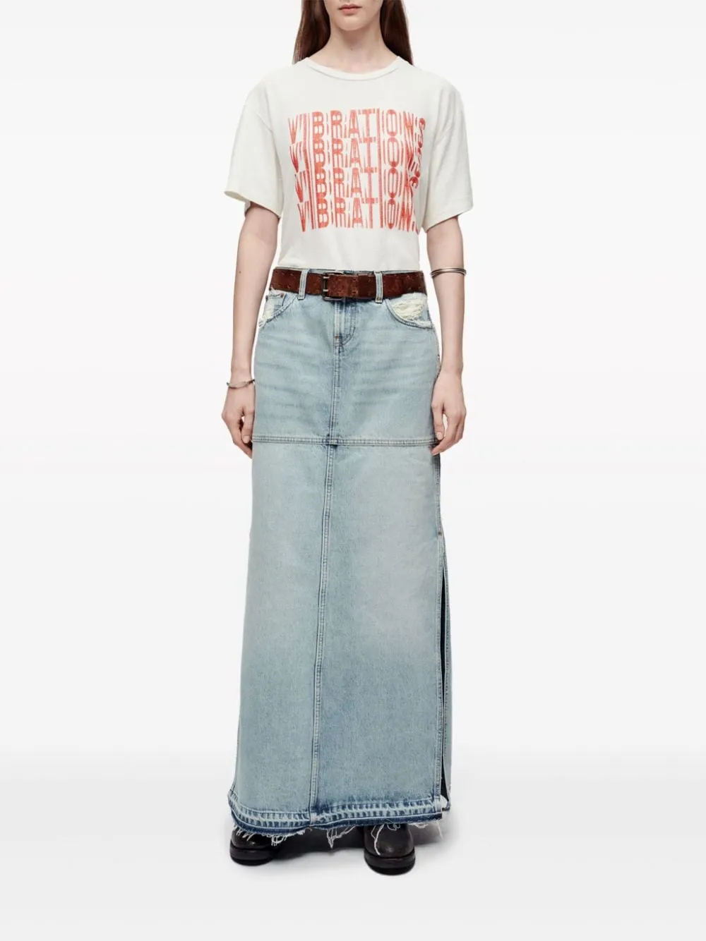 Gonna denim in blu - donna