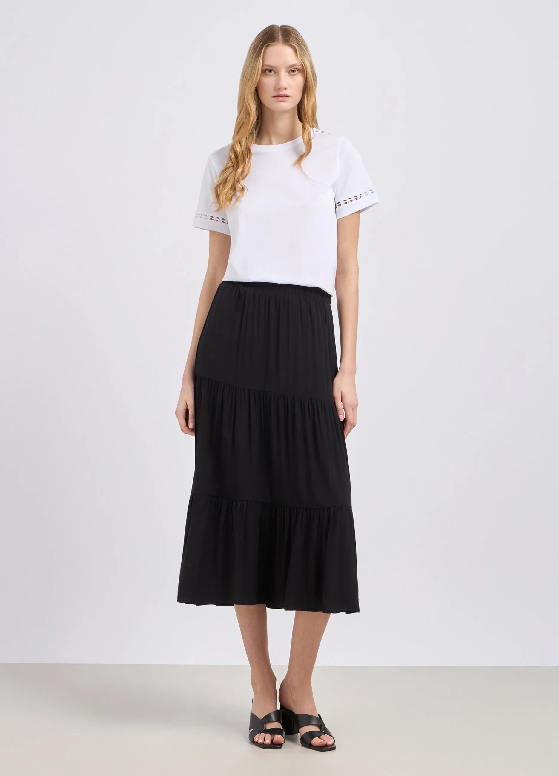 Gonna in pura viscosa donna