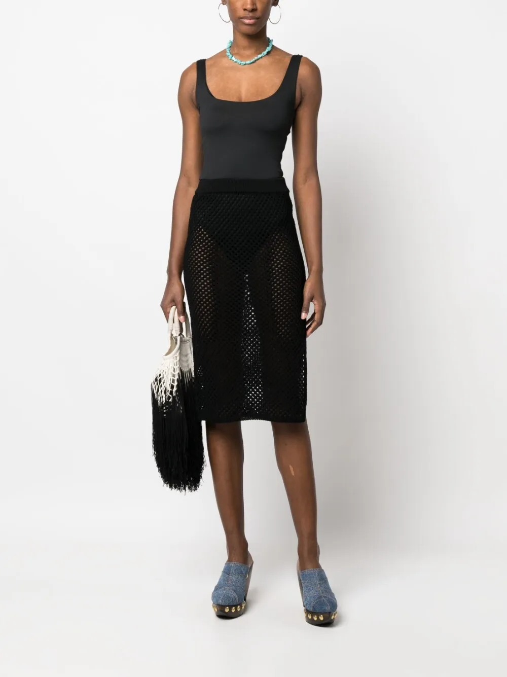 Gonna midi in nero - donna