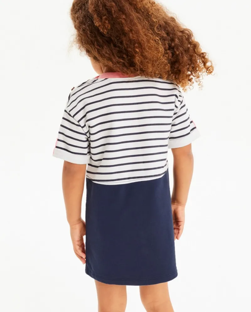 Gonna per bambini Summer New Striped Girls Dress a maniche corte
