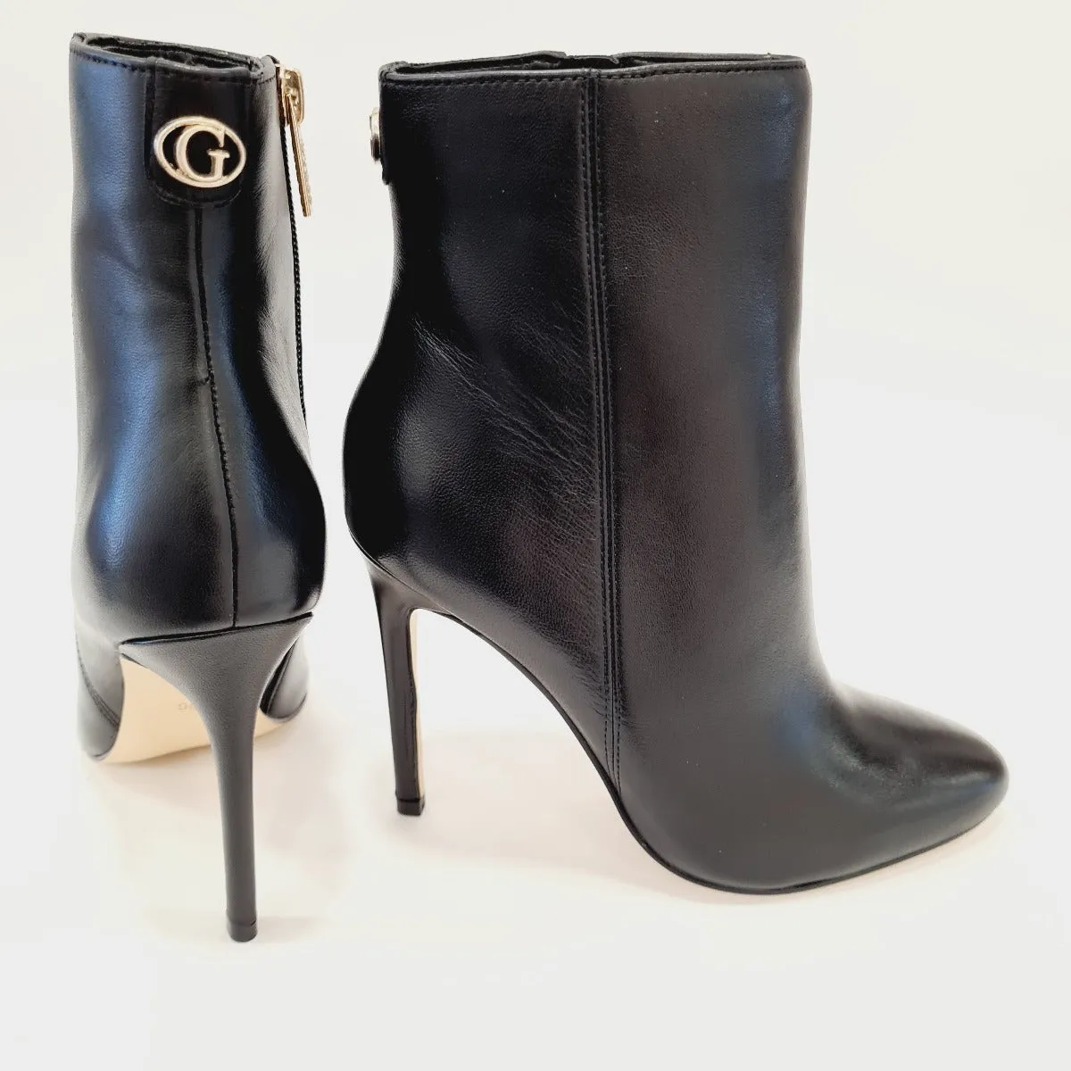 Guess Tronchetto Pelle Black logo pelle Black tacco 10,5 cm plateau interno 1 cm rif. G660