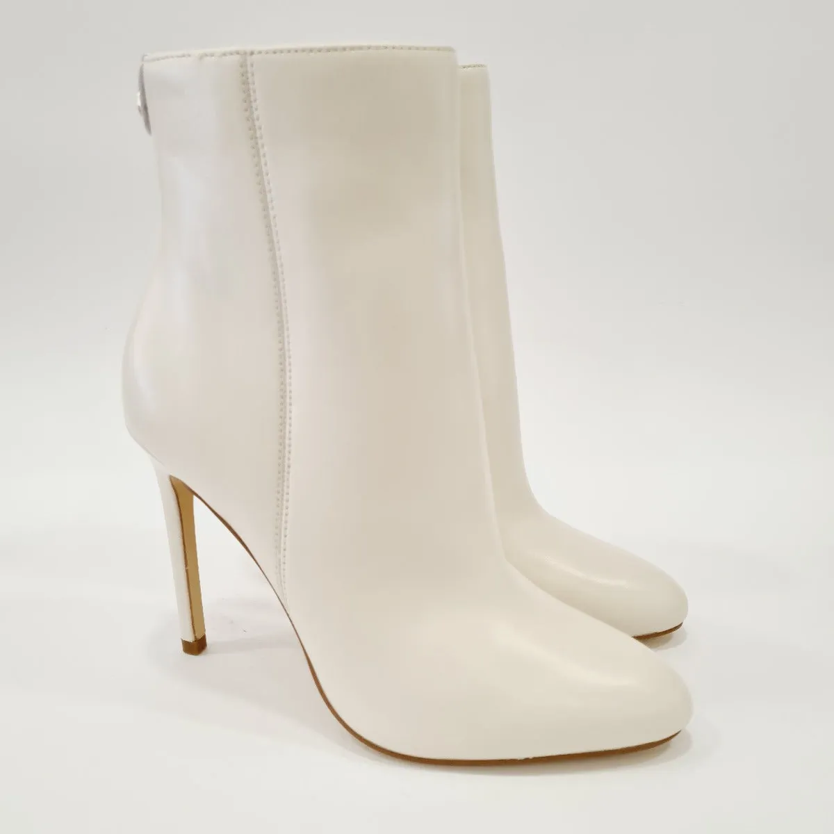 Guess Tronchetto Pelle Crema tacco 10,5 cm plateau interno 1 cm rif. G661