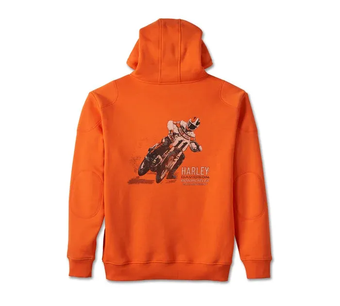 HARLEY DAVIDSON Felpa con cappuccio 120th Anniversary da uomo - Harley Orange REF.97545-23VM