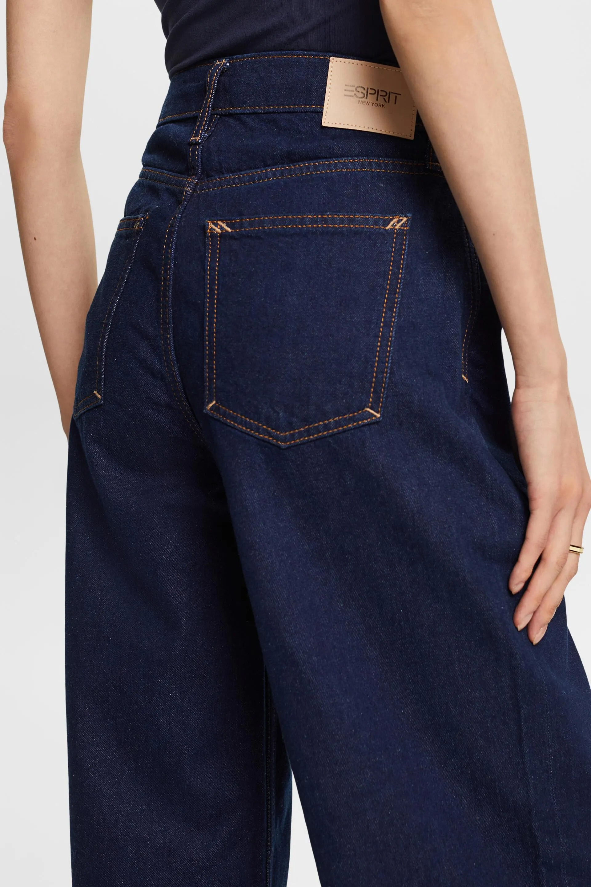 Jeans rétro a gamba larga, 100% cotone