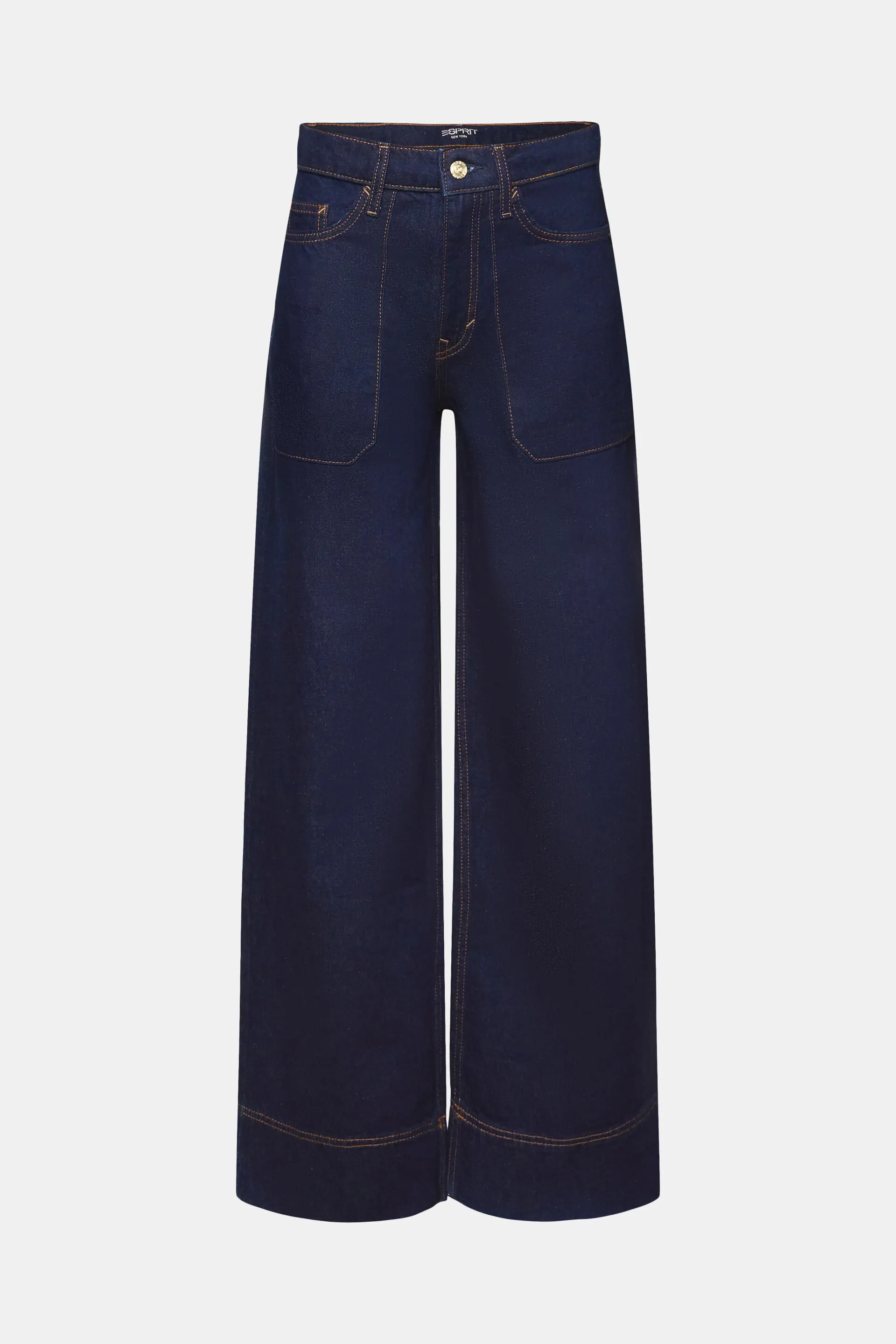 Jeans rétro a gamba larga, 100% cotone