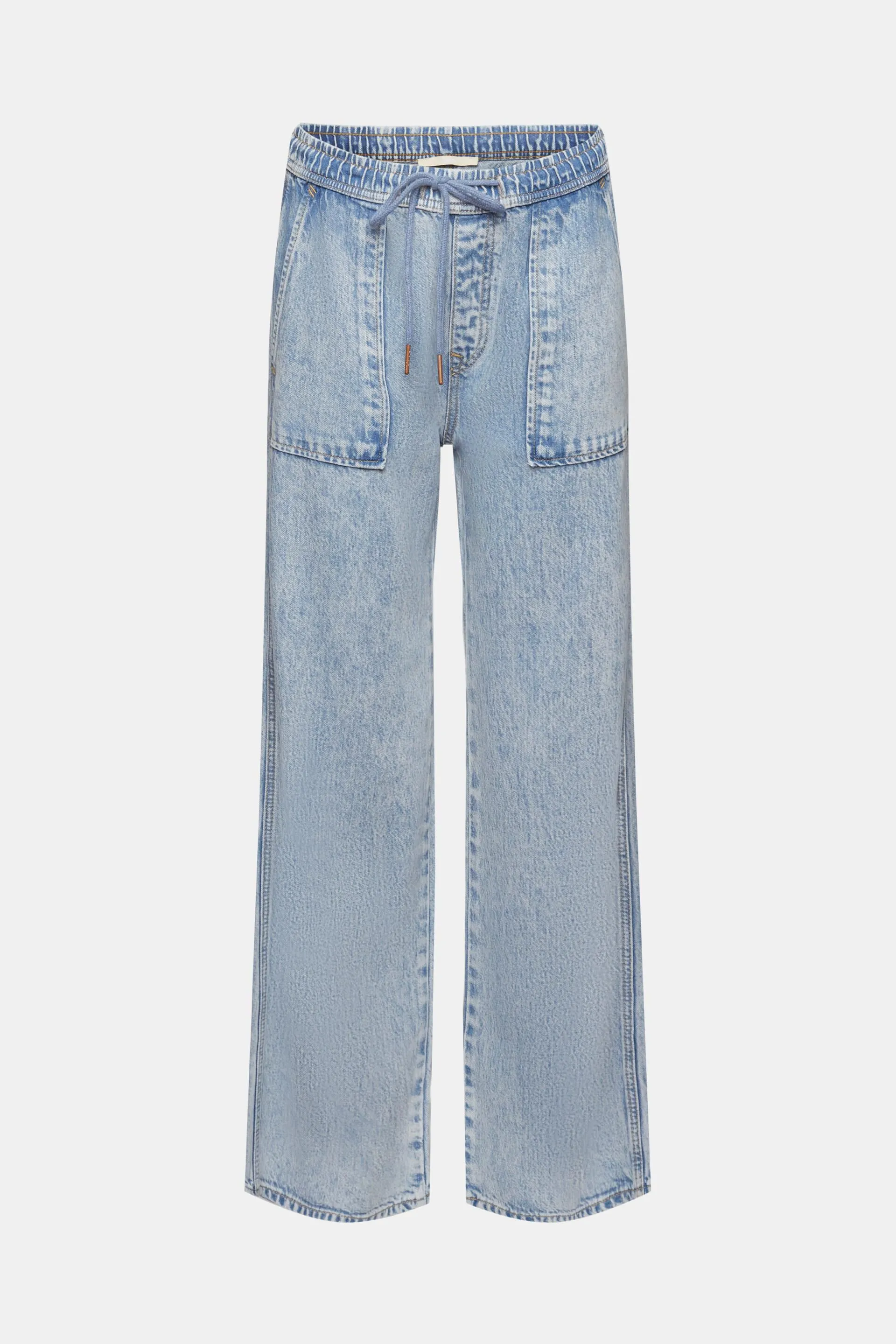 Joggers in denim con ampia e morbida gamba