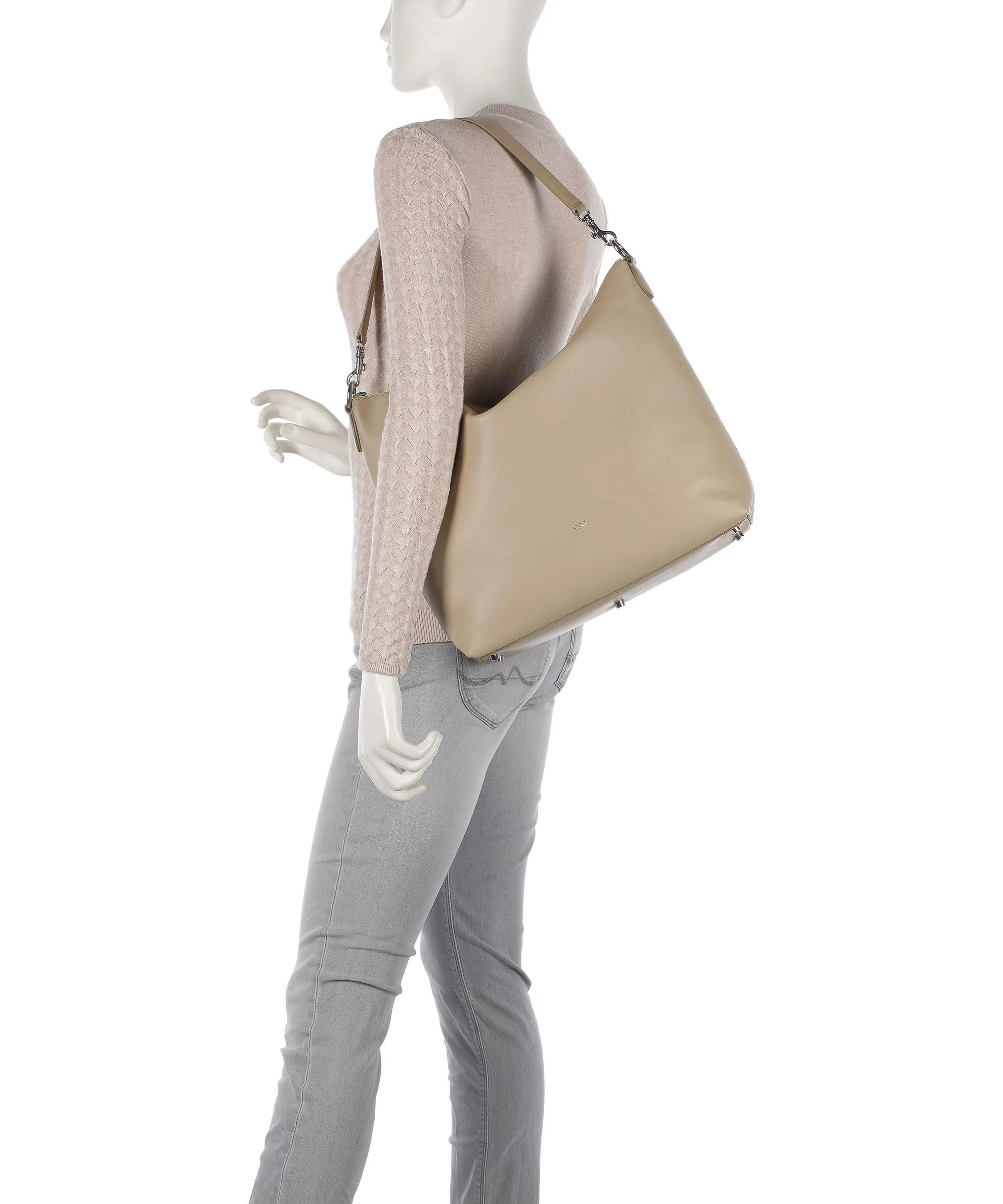  JOOP! Sofisticato 1.0 Alara Borsa hobo saffiano leather beige  