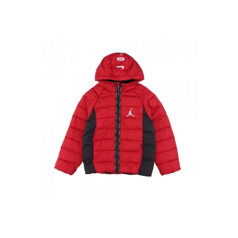 JORDAN - PIUMINO FAUX DOWN - BAMBINO - ROSSO-NERO - 95B667-R78