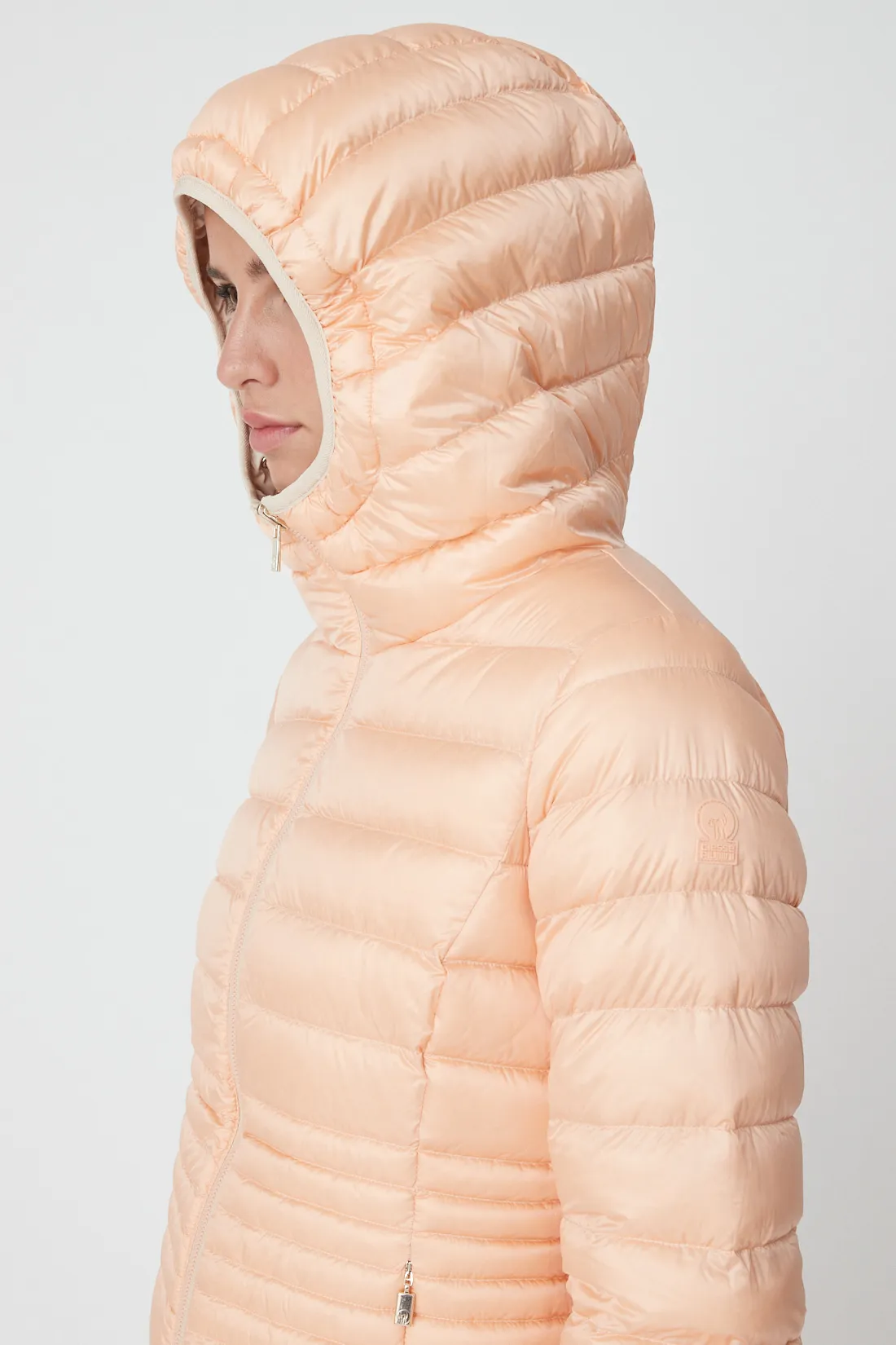 KALIE – Reversible beige down jacket in taffetas