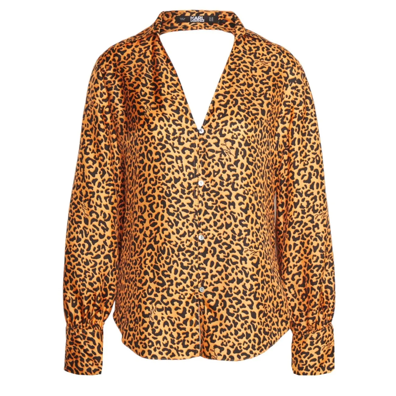 Karl Lagerfeld camicia in seta maculata