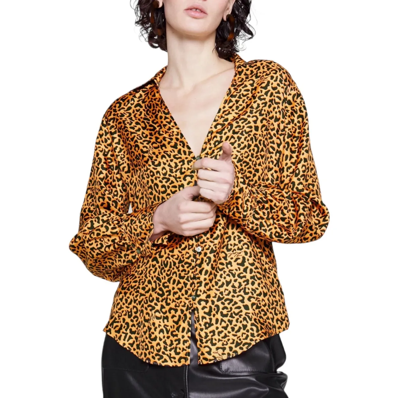 Karl Lagerfeld camicia in seta maculata
