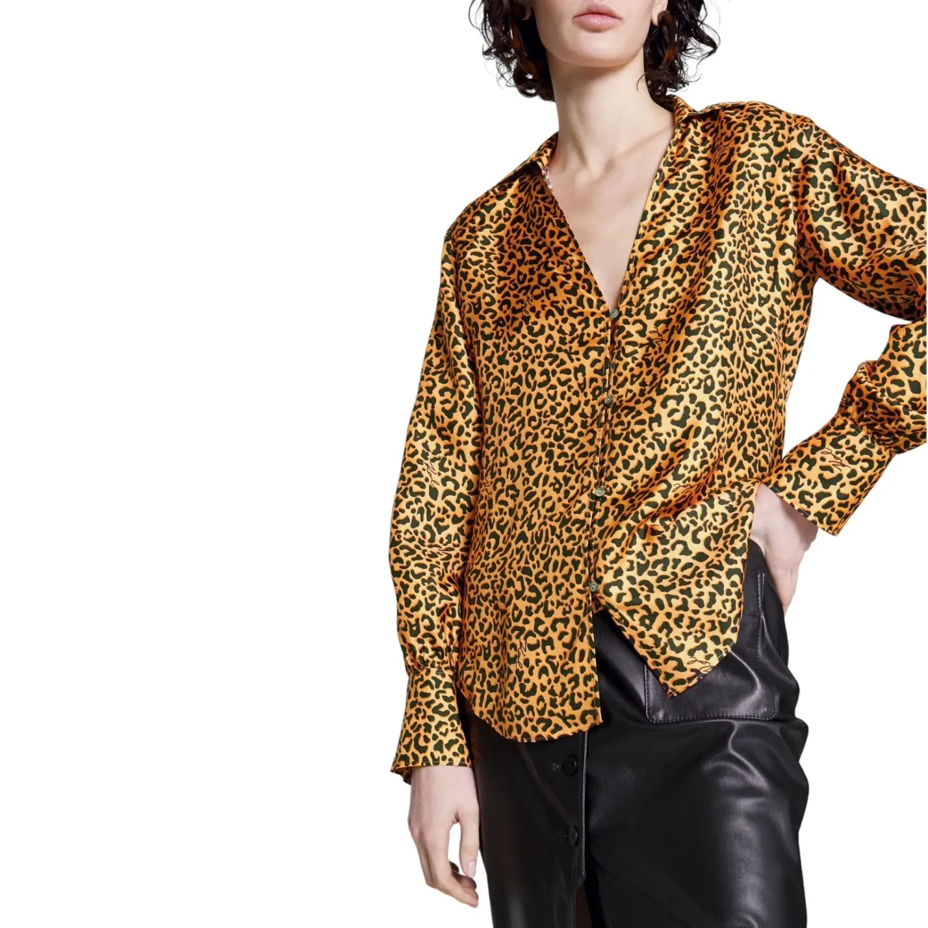 Karl Lagerfeld camicia in seta maculata