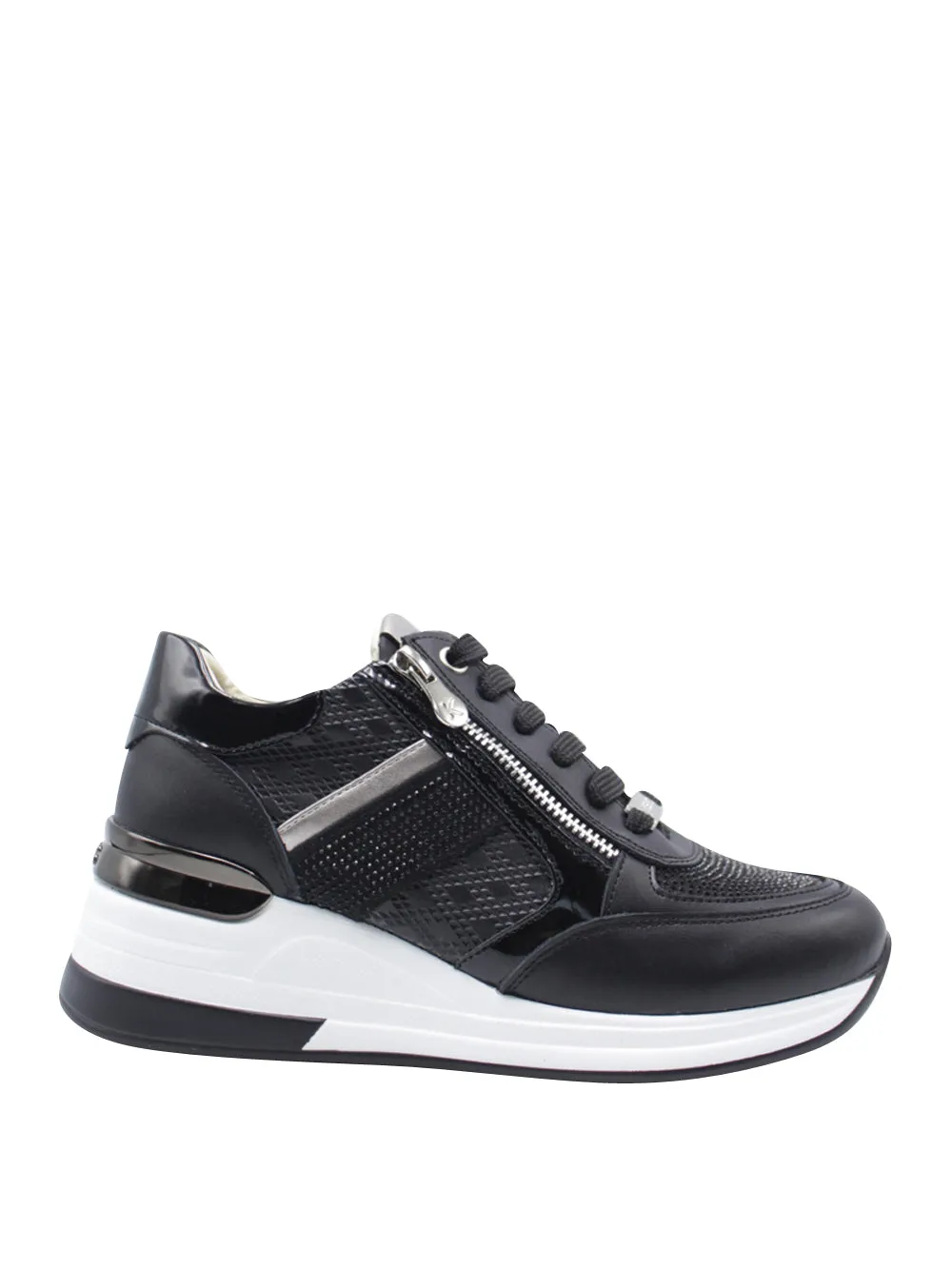 KEY'S Sneakers con zeppa Donna - Nero modello 9020