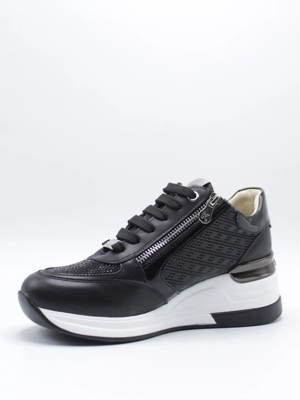 KEY'S Sneakers con zeppa Donna - Nero modello 9020