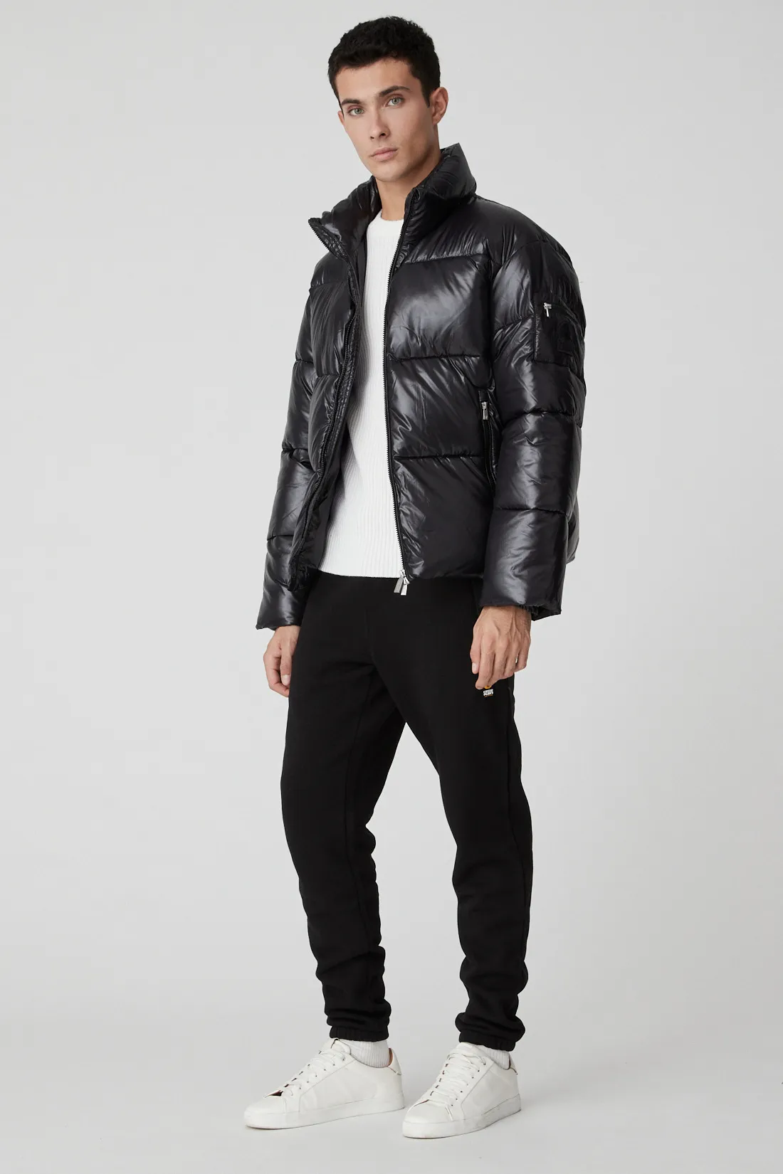 KIBO – Black full zip down jacket LAB00