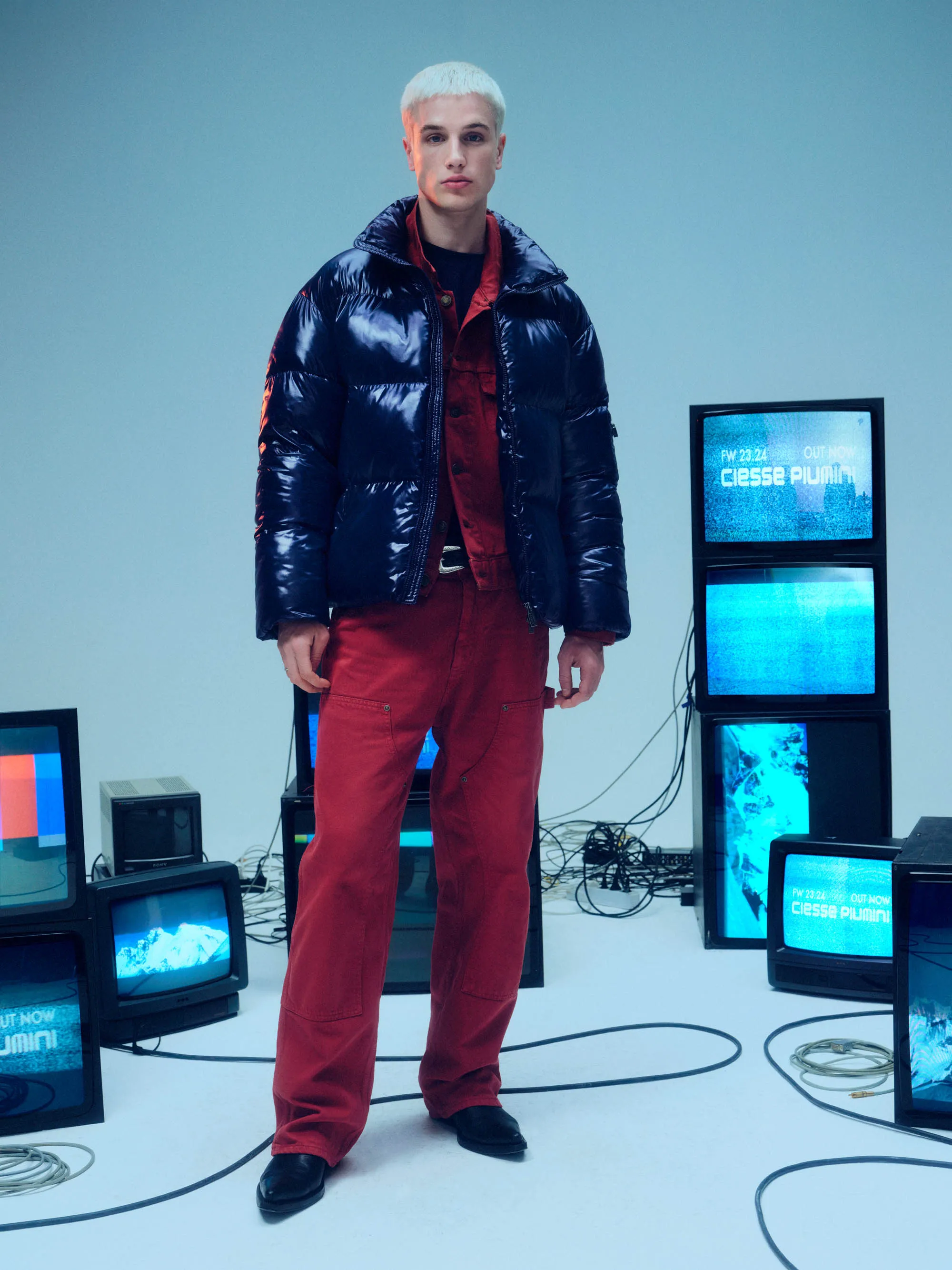 KIBO – Night blue full zip down jacket LAB00