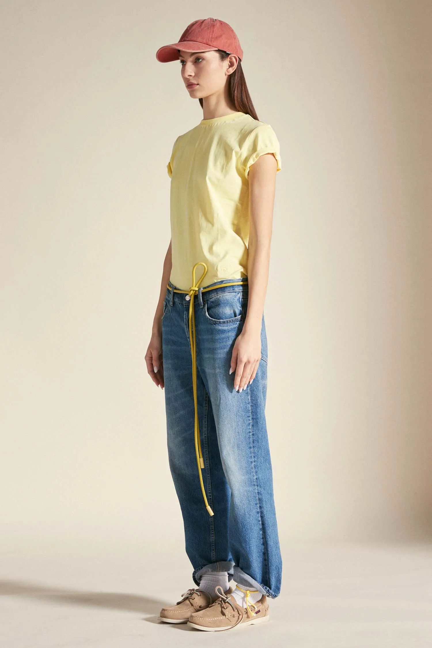 LARIN –  T-shirt giallo pastello in cotone
