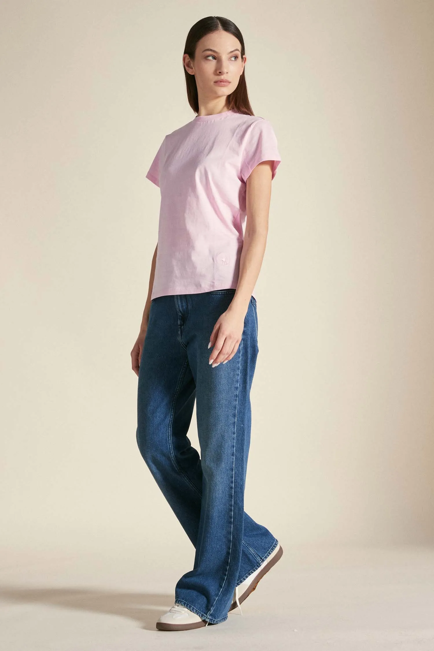 LARIN –  T-shirt rosa pastello in cotone
