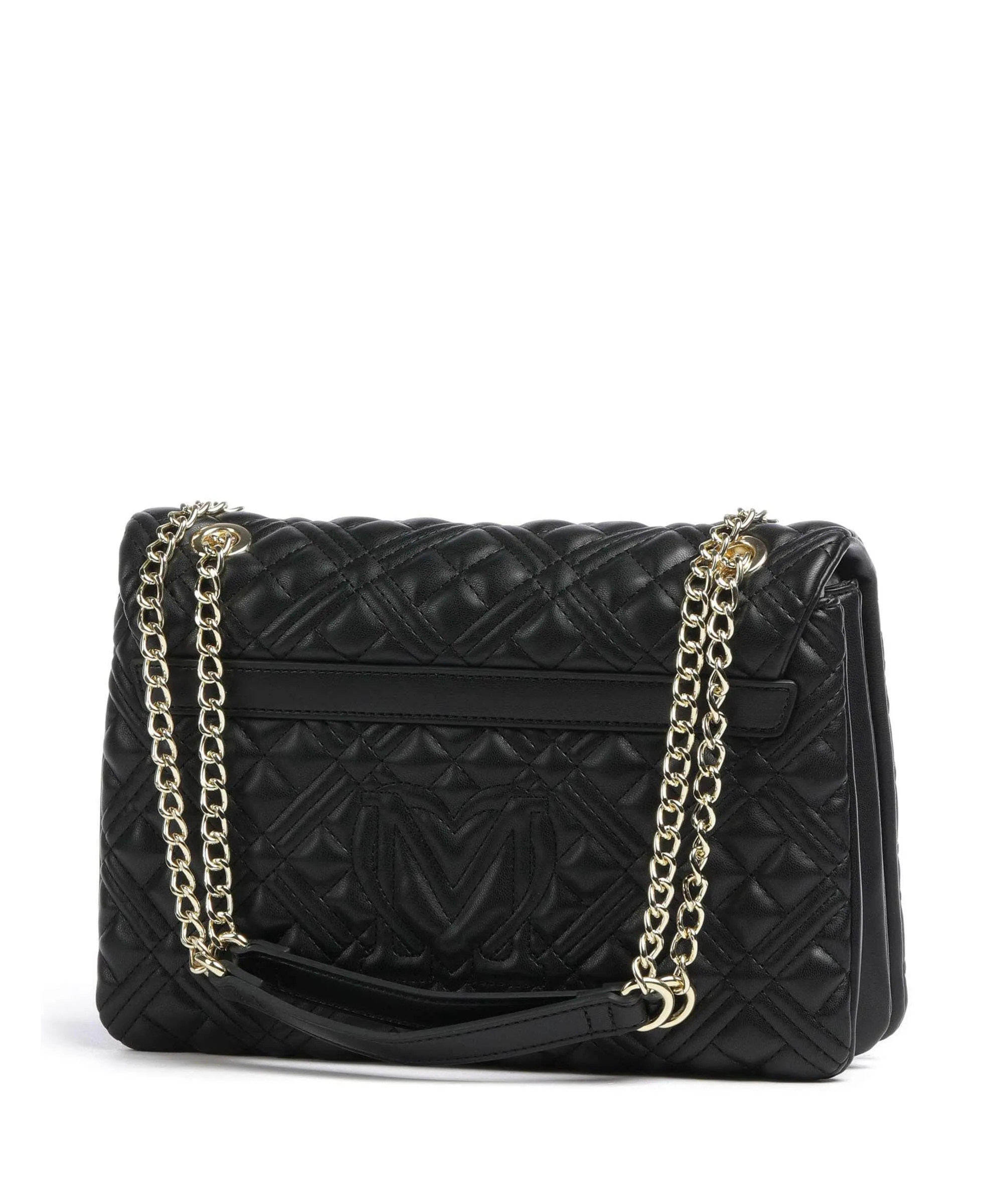  Love Moschino Quilted Borsa a spalla pelle sintetica nero  
