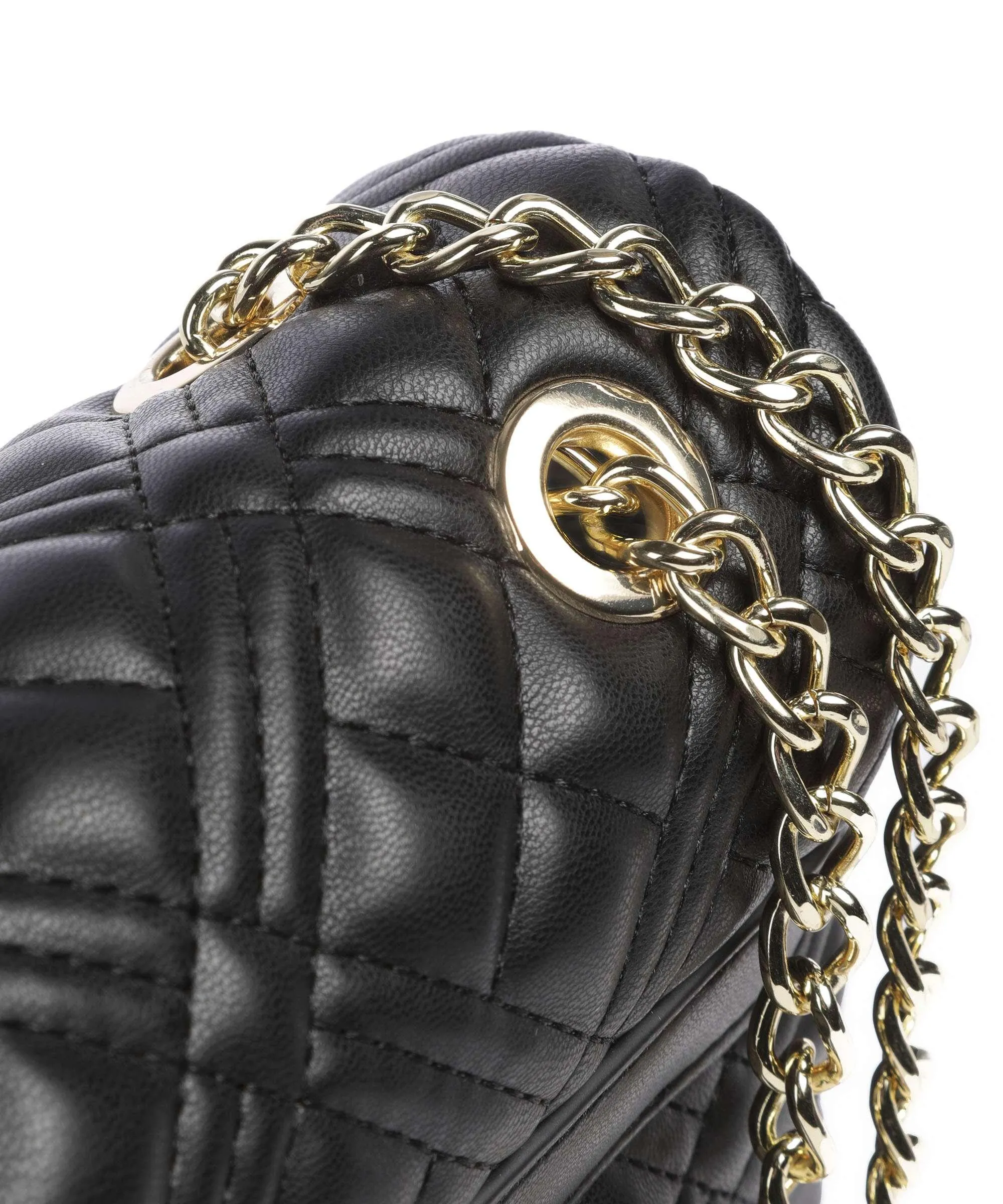  Love Moschino Quilted Borsa a spalla pelle sintetica nero  