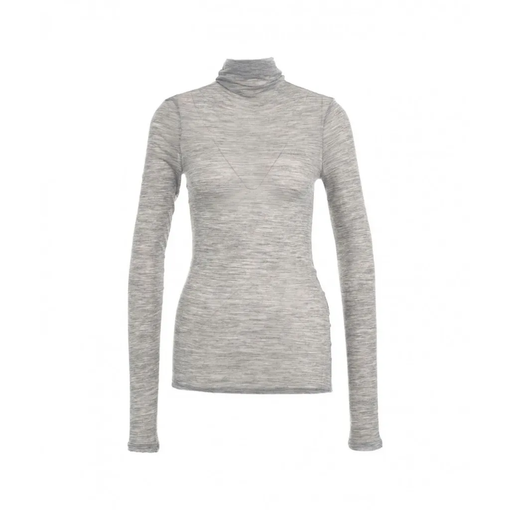 Maglia a collo alto grigio