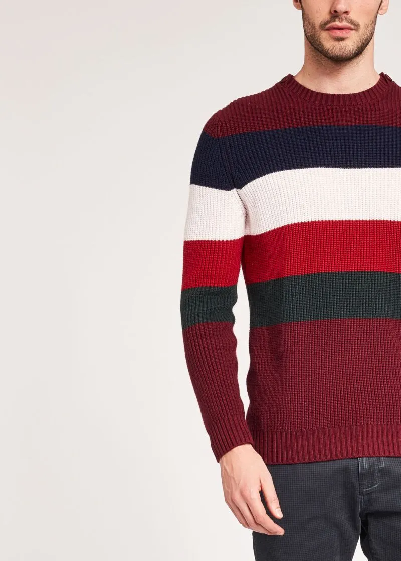 Maglia a righe in misto lana