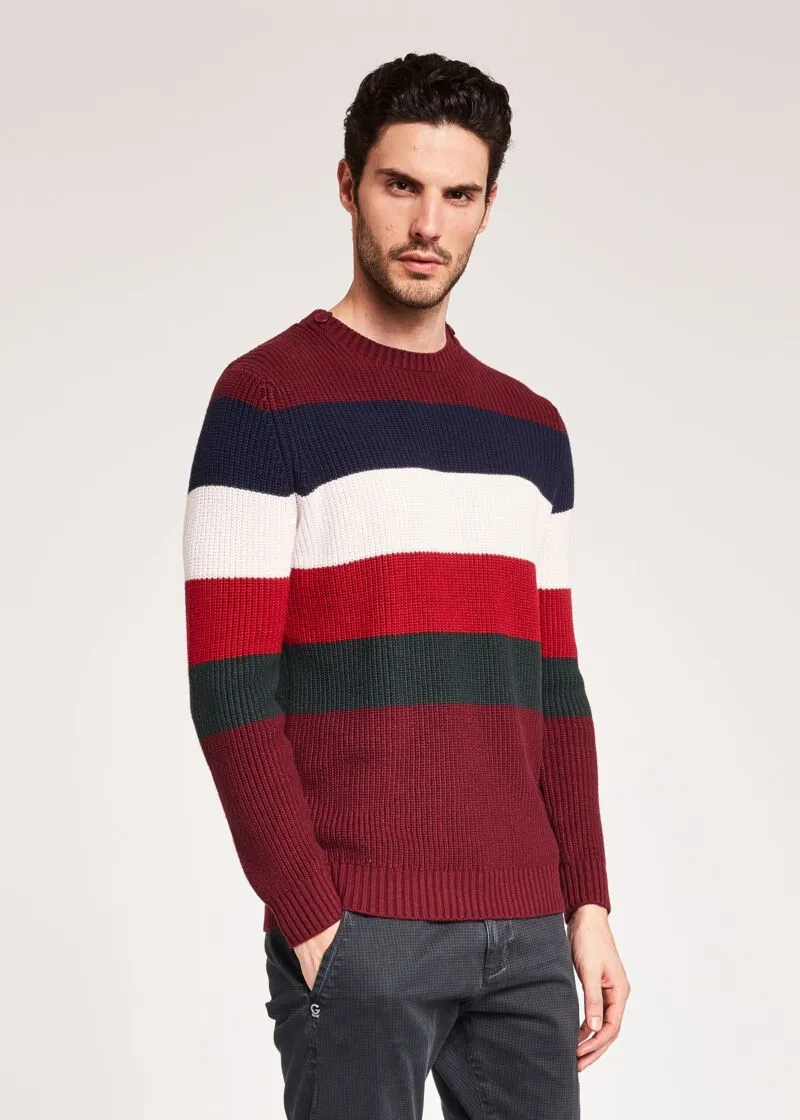 Maglia a righe in misto lana