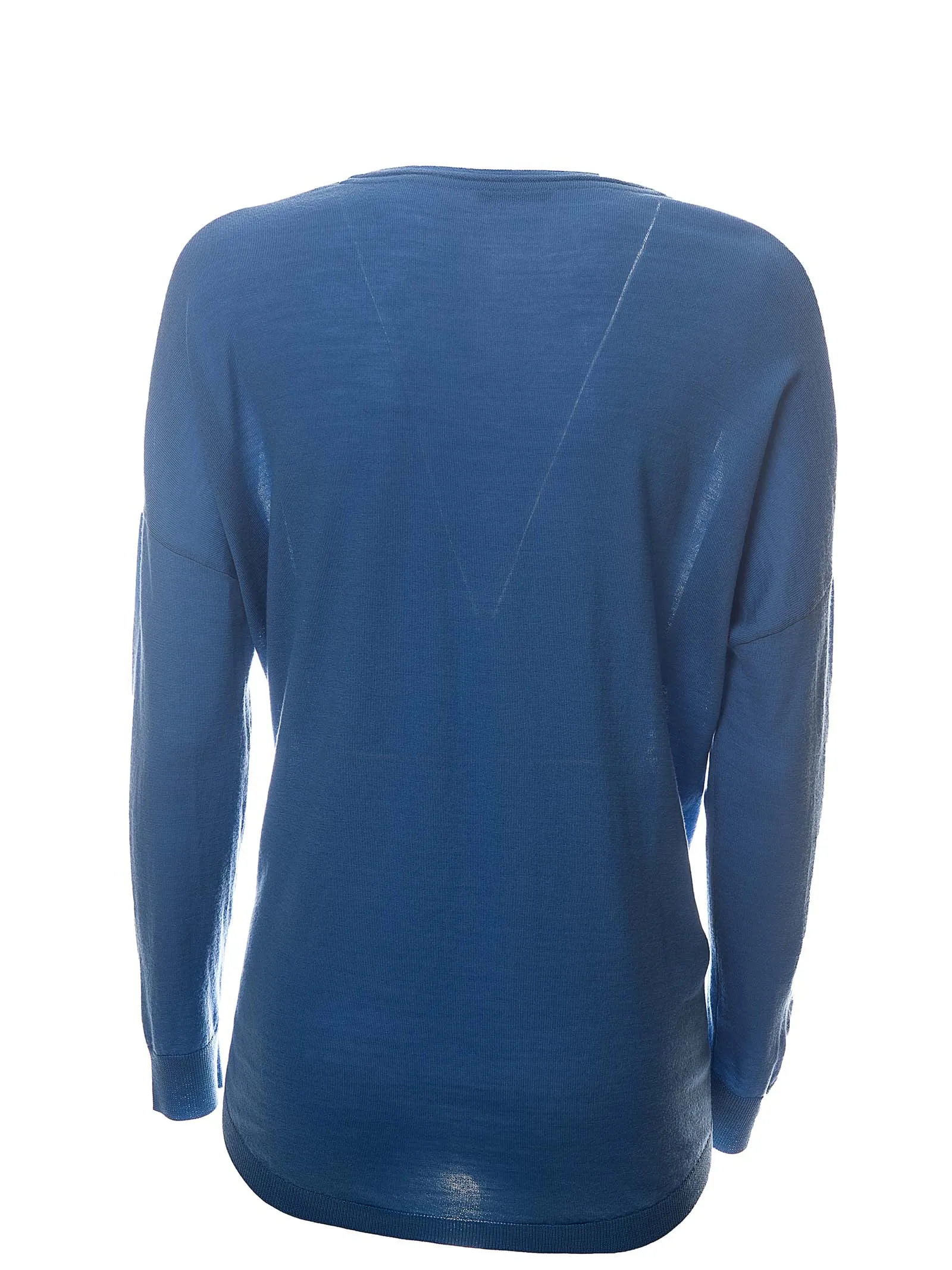MAGLIA AZZURRA IN LANA MERINO