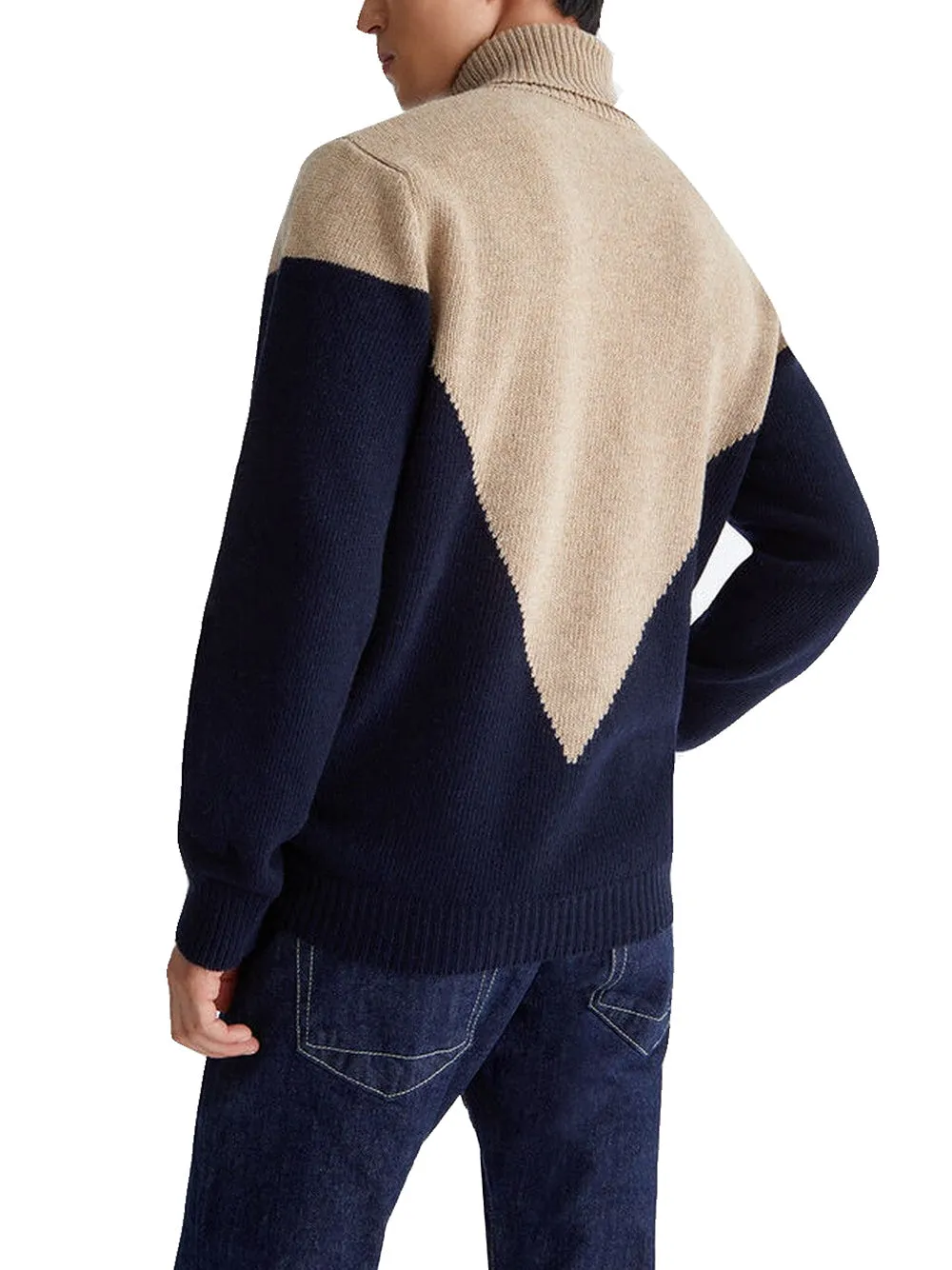 Maglia Dolcevita Tipblock - Navy
