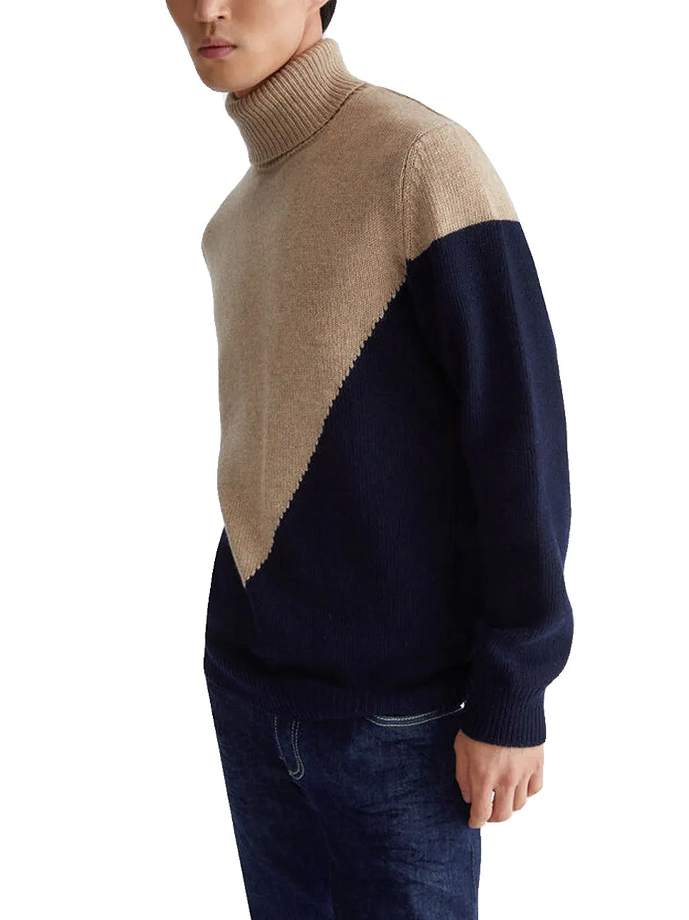 Maglia Dolcevita Tipblock - Navy