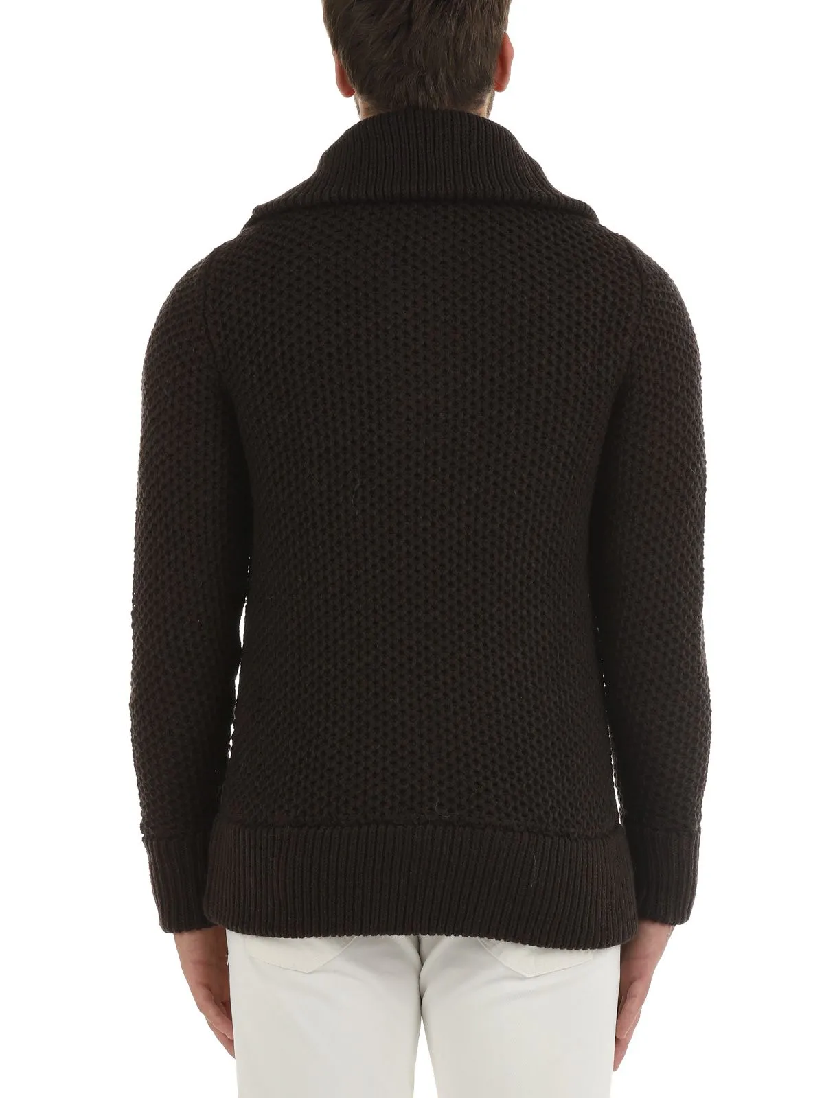 MAGLIA MARRONE A COLLO ALTO