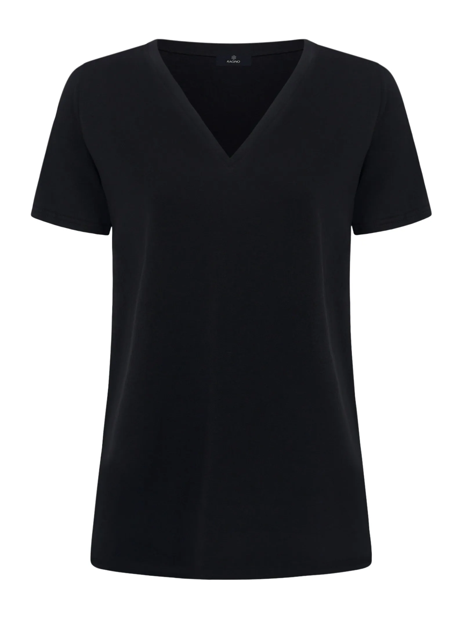 Maglietta scollo a V in Ultralight - Nero