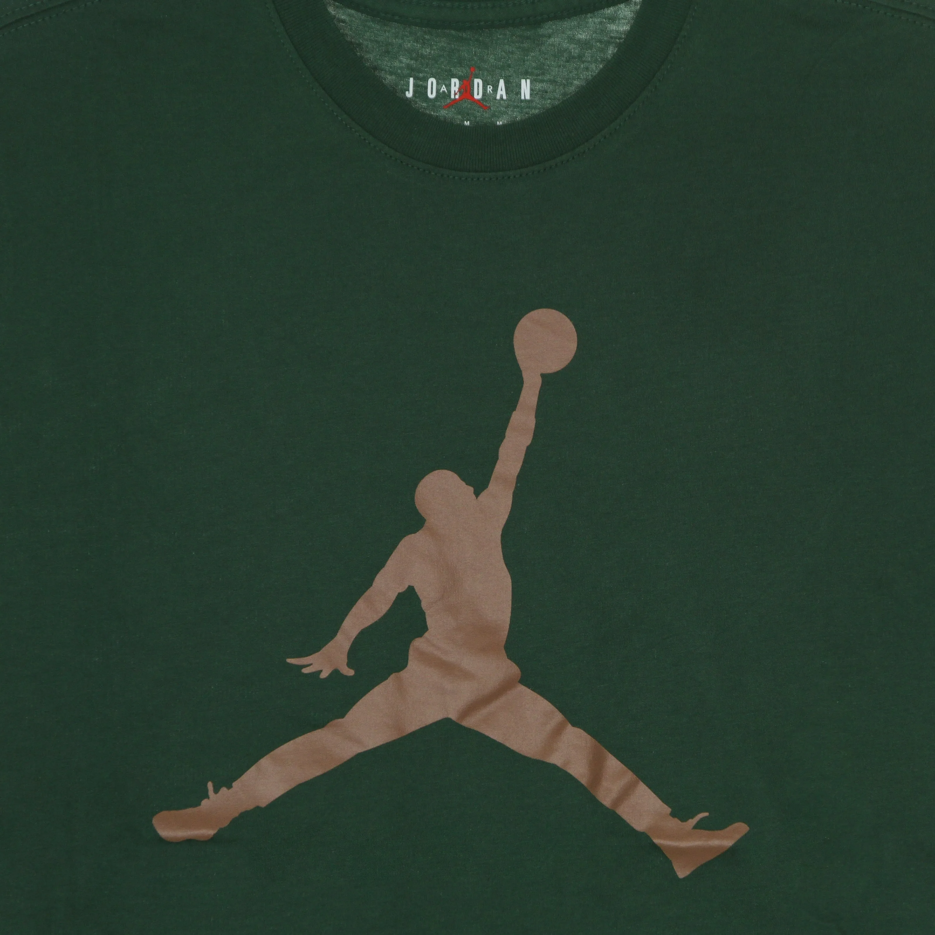 Maglietta Uomo Jumpman Crew Noble Green/archaeo Brown