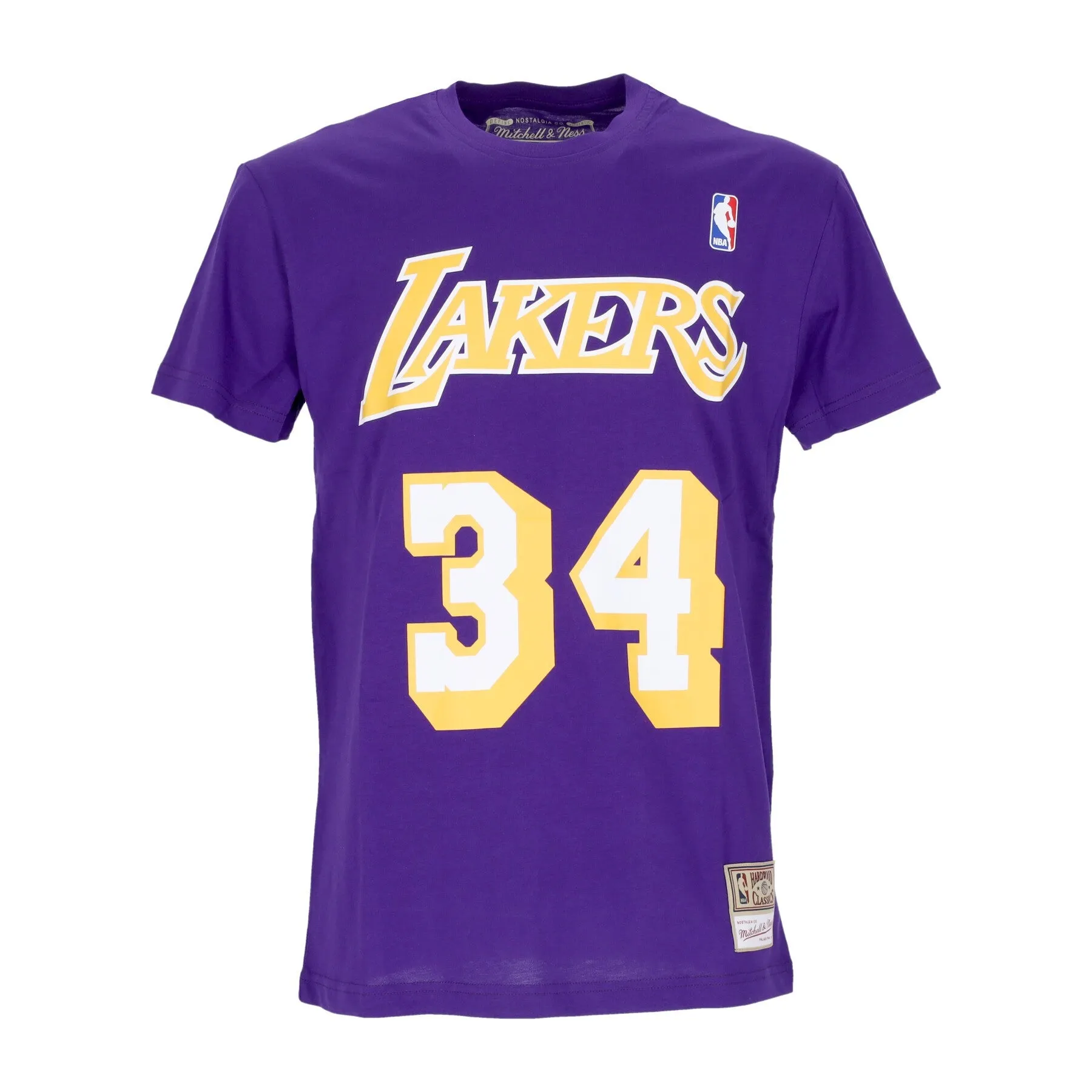 Maglietta Uomo Nba Tee Hardwood Classics No 34 Shaquille O'neal Loslak Original Team Colors