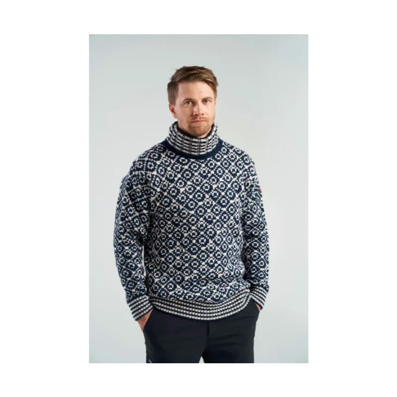 Maglione di lana Devold Collo alto in lana Svalbard (Night/Offwhite)