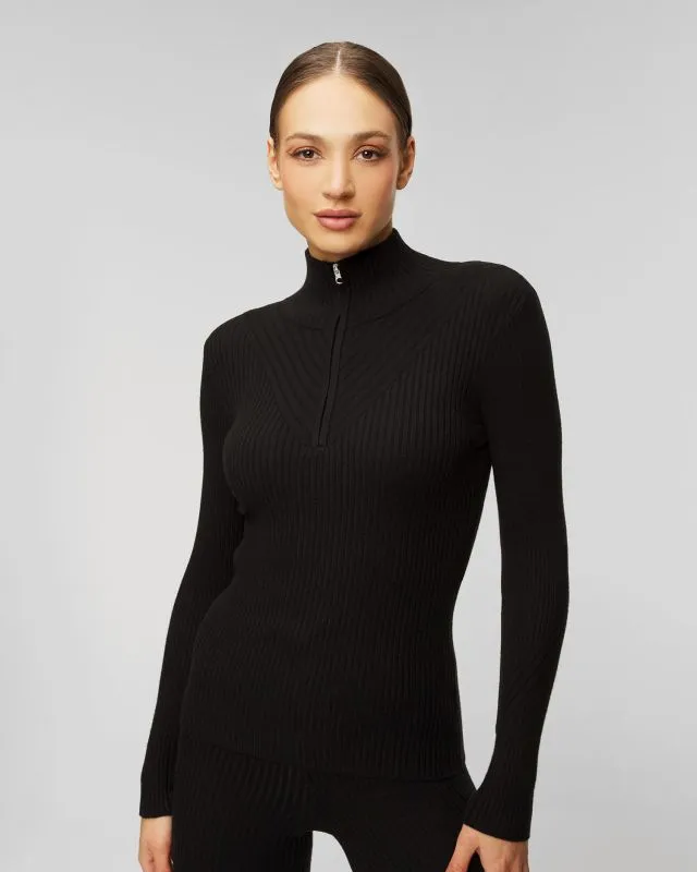 Maglione nero a collo alto da donna Varley Demi Half Zip Knit