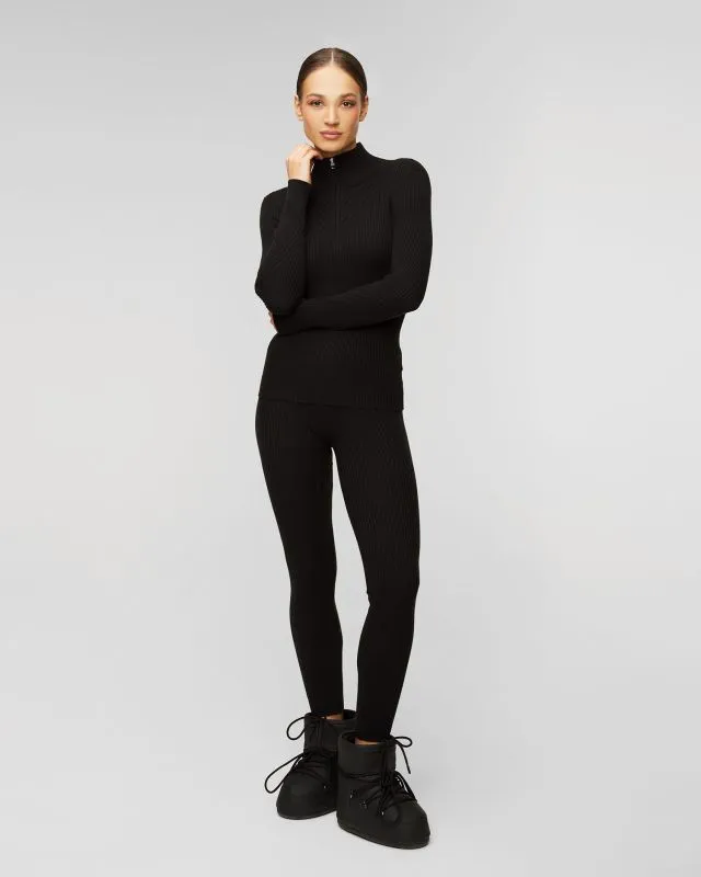 Maglione nero a collo alto da donna Varley Demi Half Zip Knit