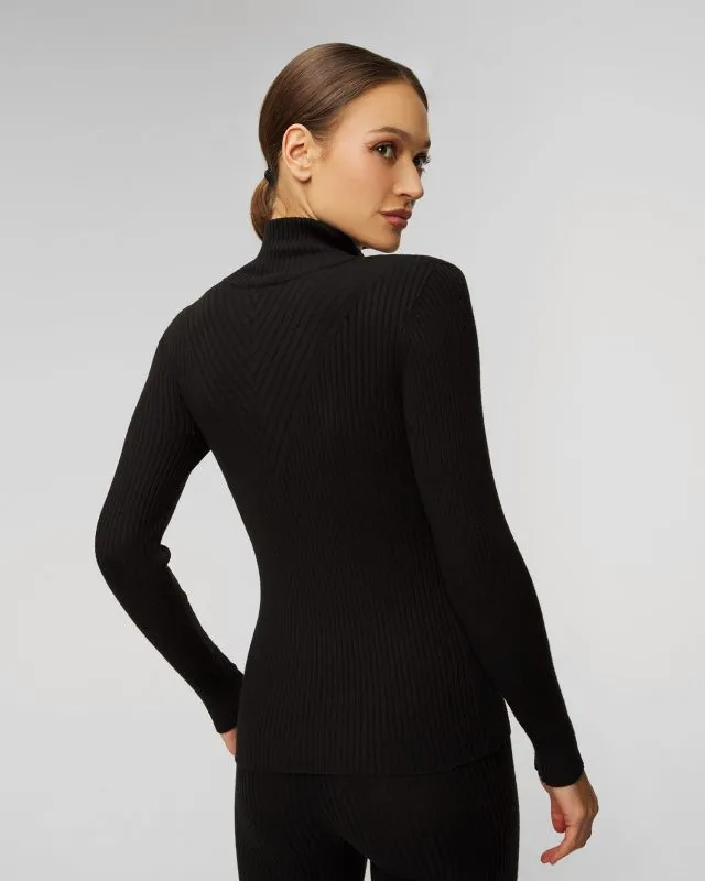 Maglione nero a collo alto da donna Varley Demi Half Zip Knit