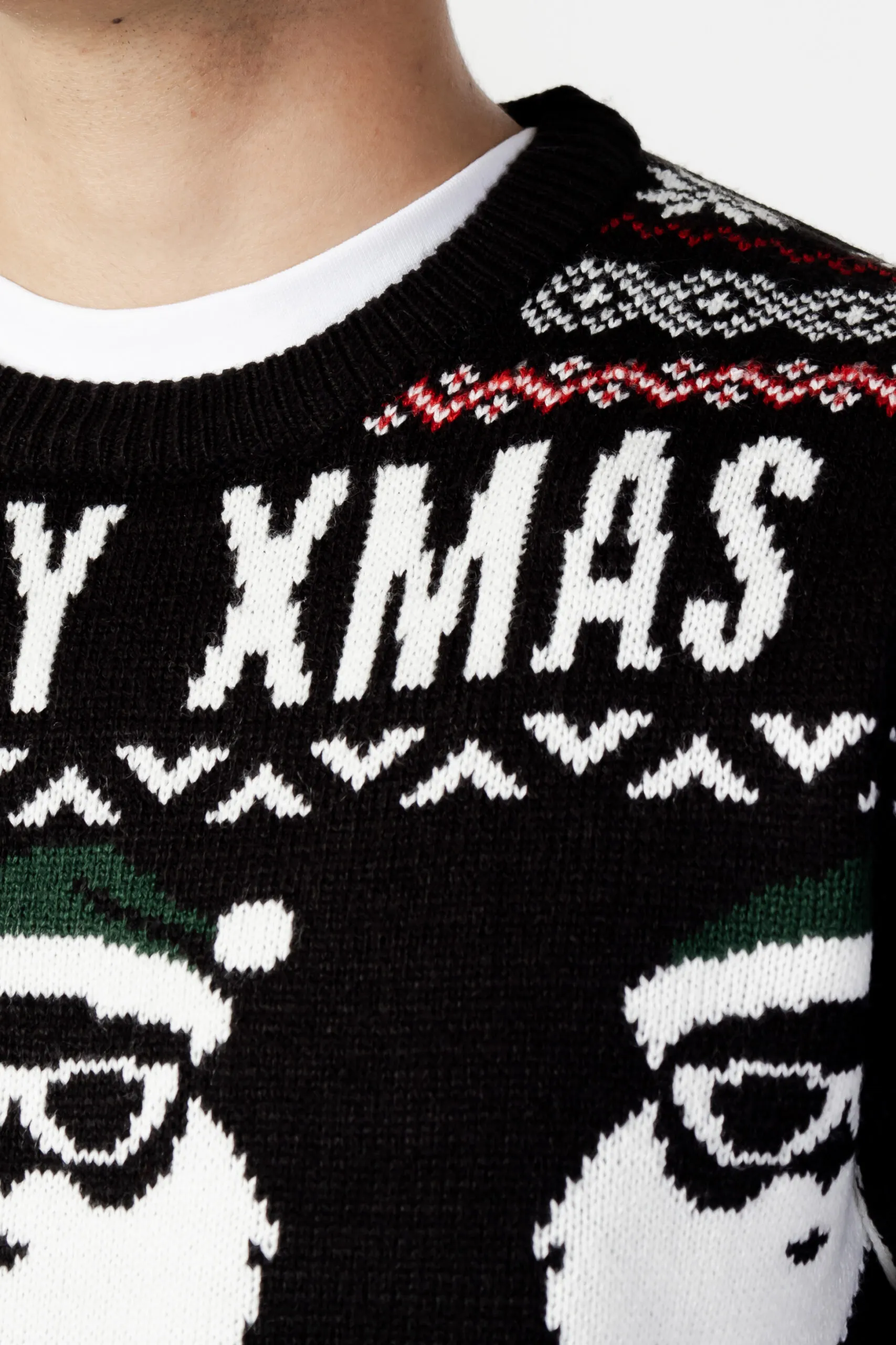 Maglione Only & Sons ONSXMAS SANTA JAQ REG CREW KNIT 3994 Nero