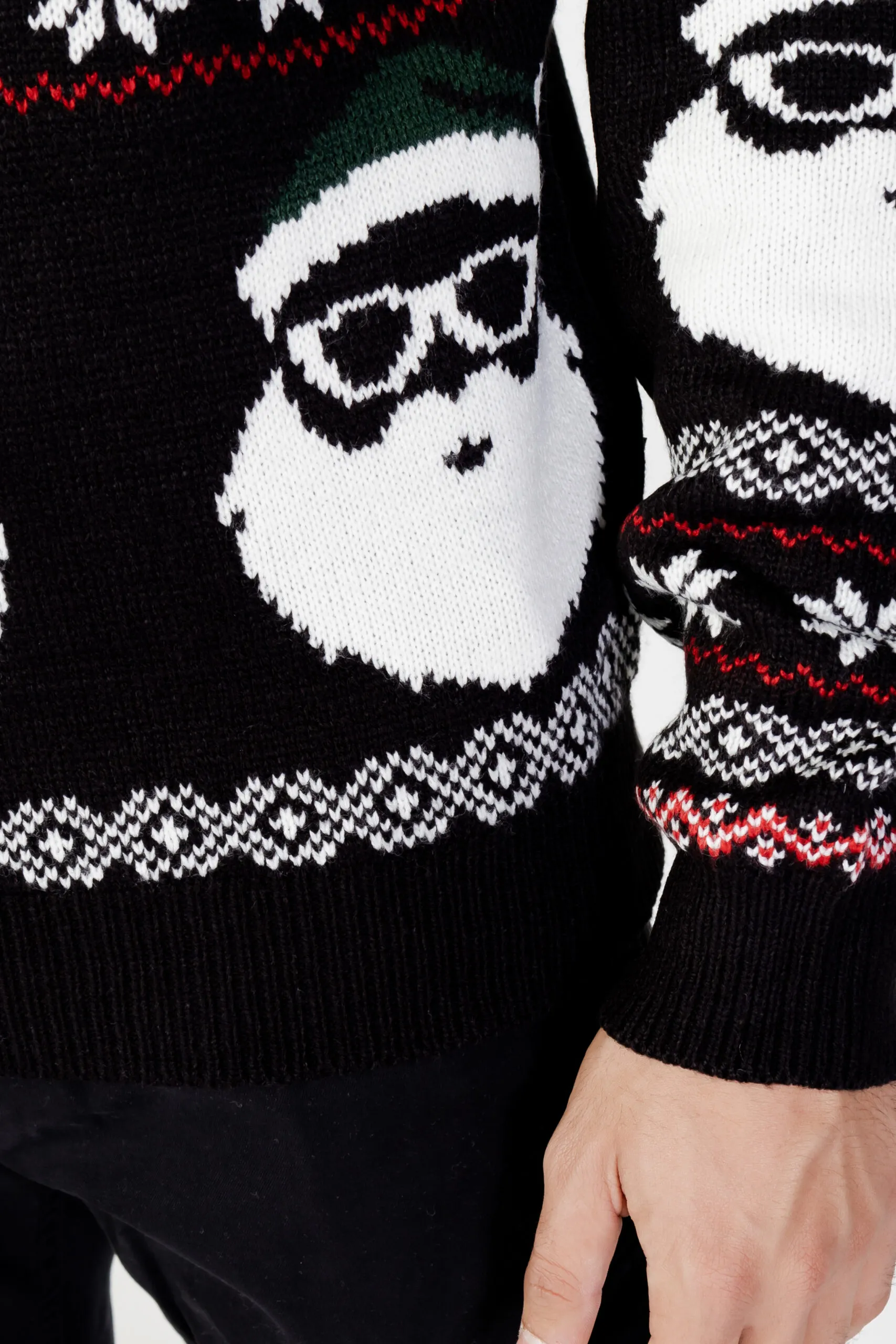 Maglione Only & Sons ONSXMAS SANTA JAQ REG CREW KNIT 3994 Nero