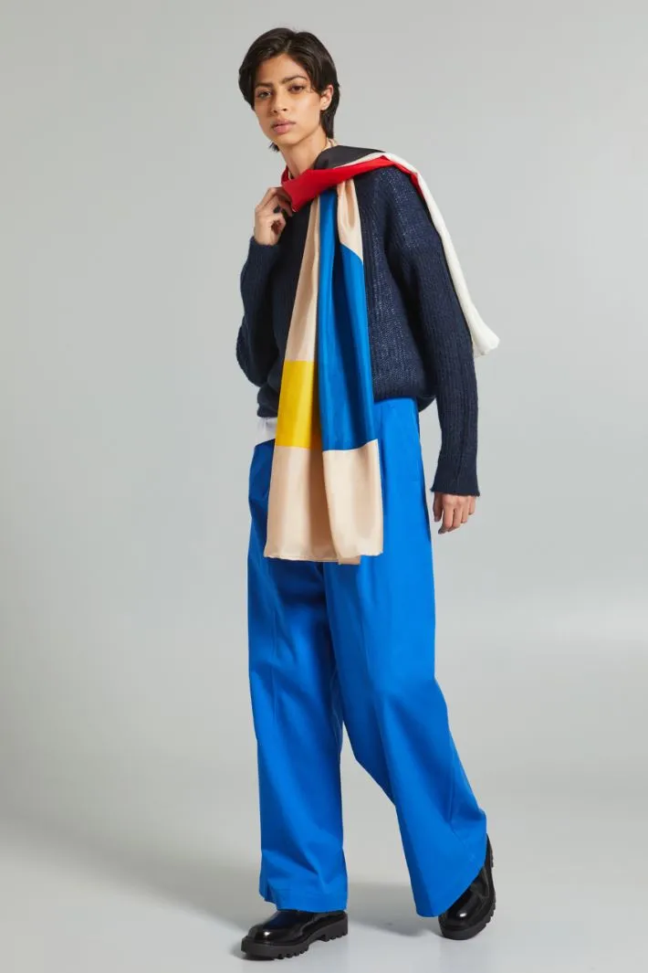 Maxi foulard in seta stampata