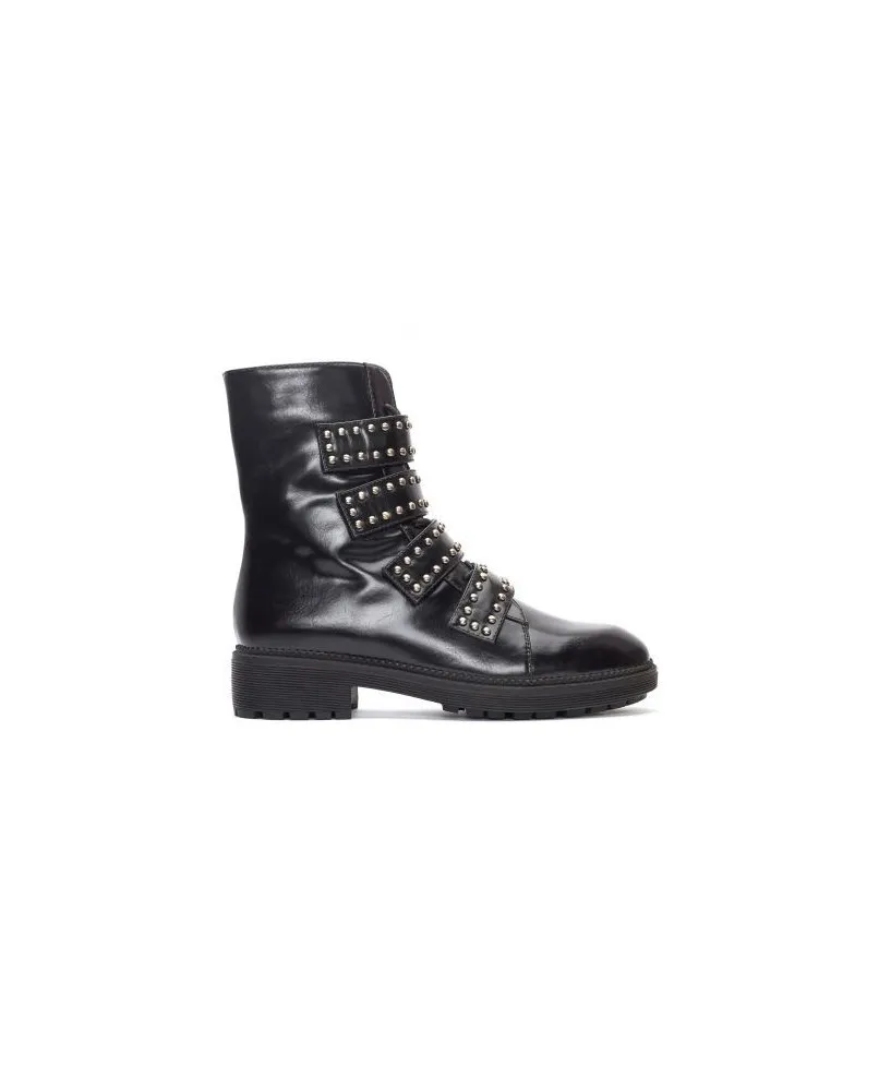 MENBUR anfibi biker stivale scarpe in pelle borchie donna