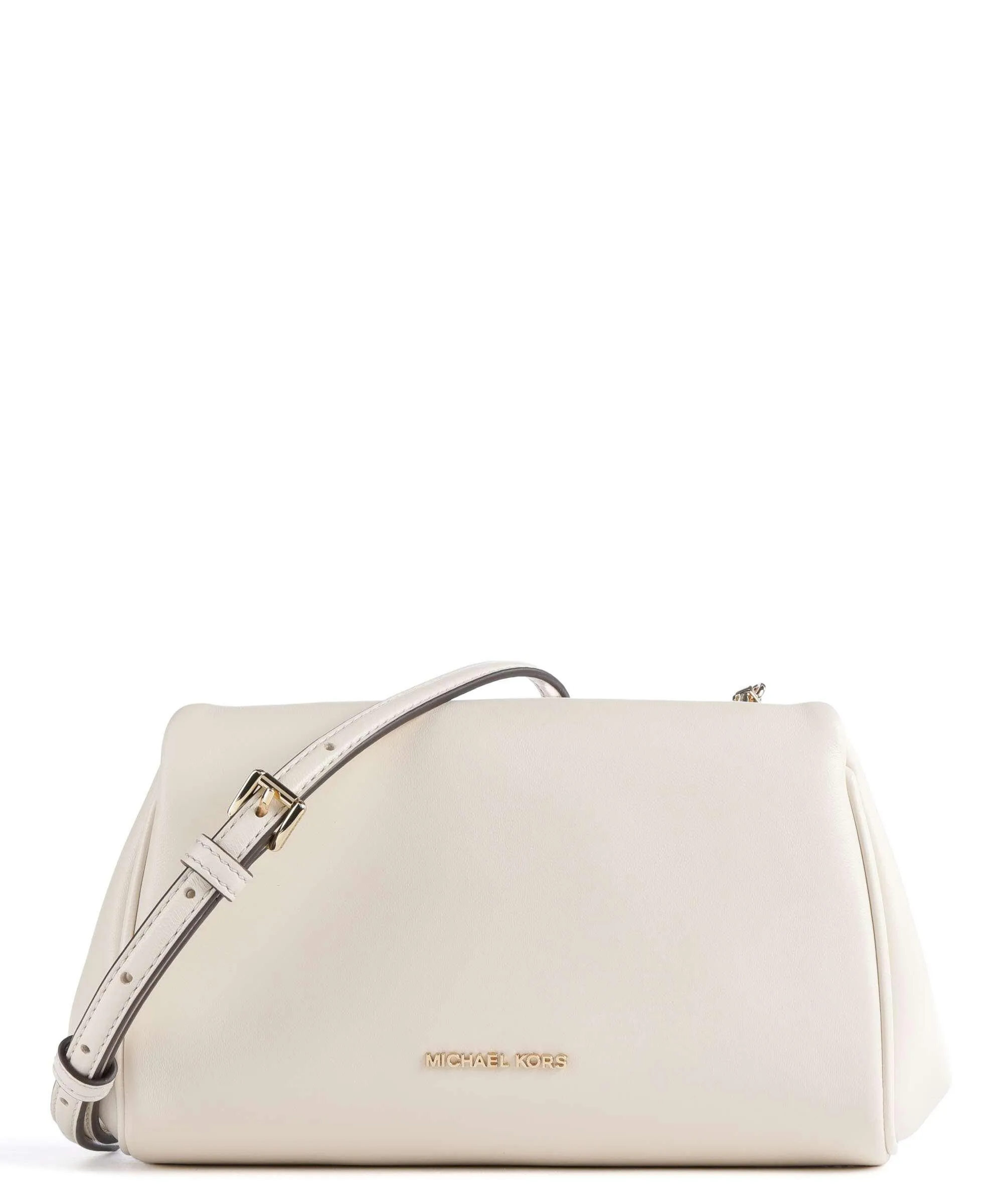  Michael Kors Belle Borsa a tracolla pelle a grana fine beige  