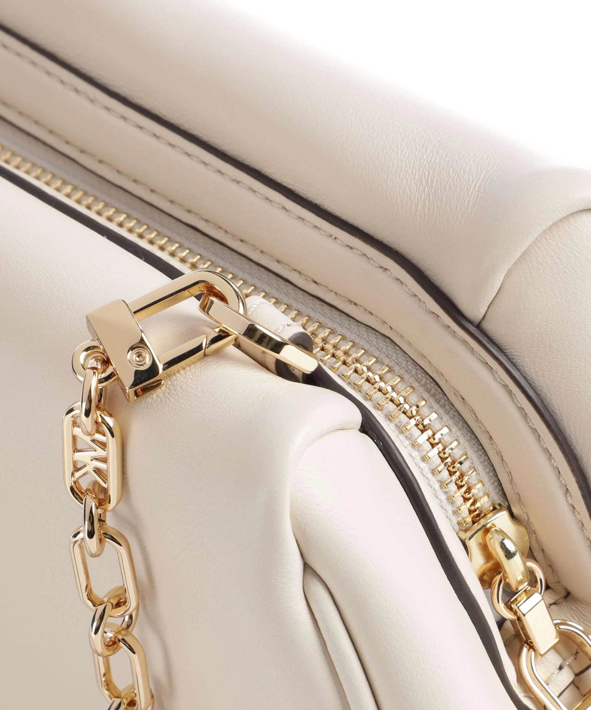  Michael Kors Belle Borsa a tracolla pelle a grana fine beige  