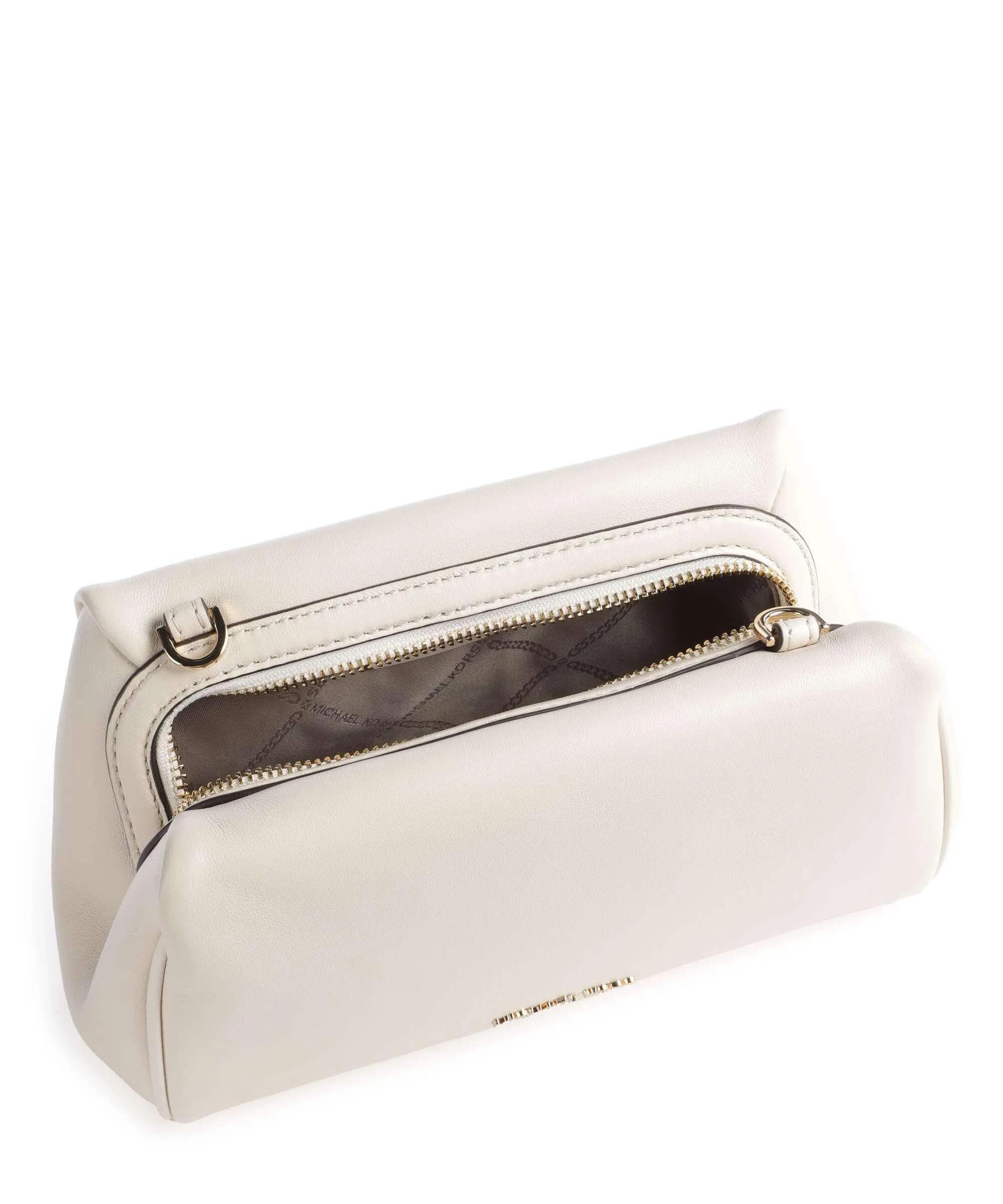  Michael Kors Belle Borsa a tracolla pelle a grana fine beige  