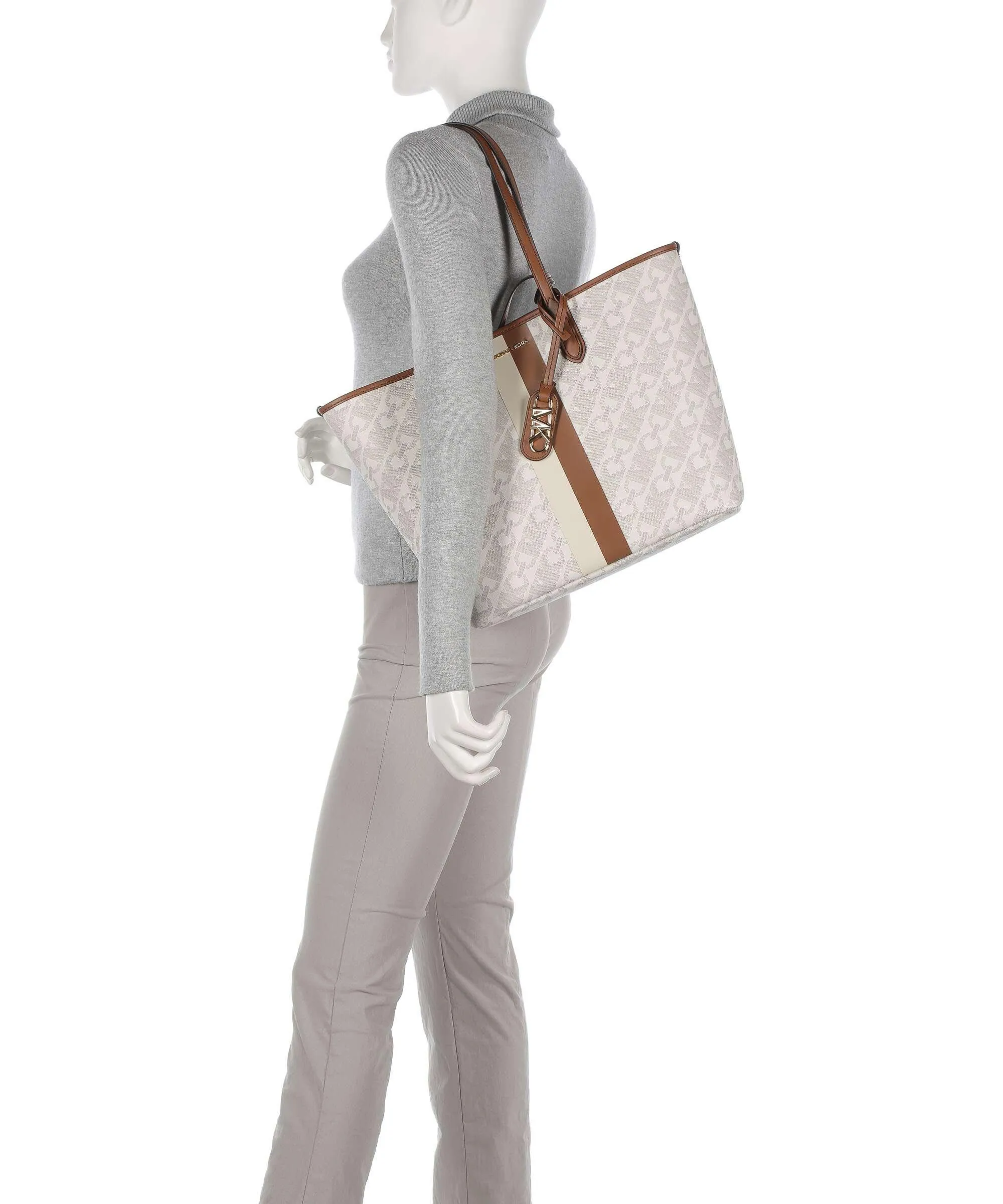  Michael Kors Eliza Borsa shopper tela avorio  
