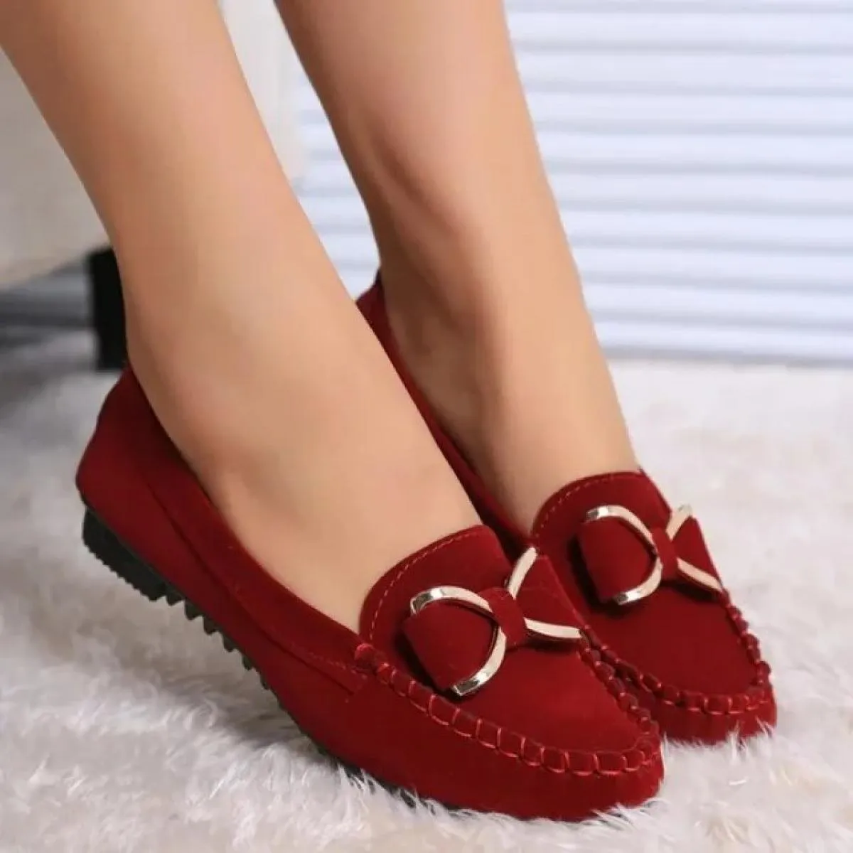 Moda donna Casual Lofers Scarpe basse Donna Autunno Elegante Nodo a farfalla Scarpe comode Donna Morbido classico 2024